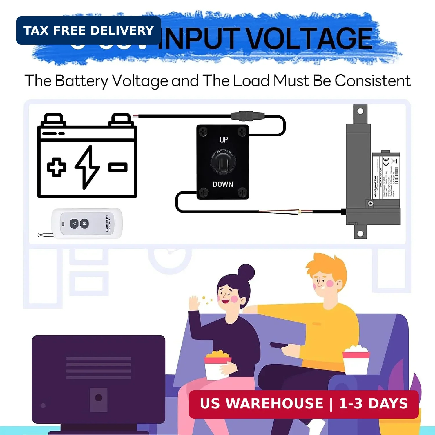 ECO-WORTHY 12V 30A DPDT Waterproof Latching Reverse Polarity Toggle Switch, 4 Pi