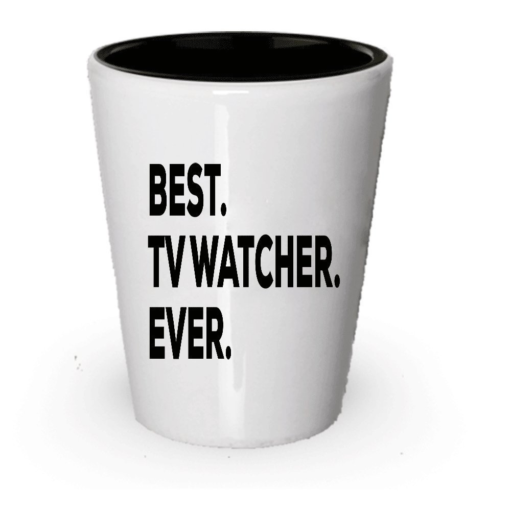 TV Watcher Gifts Shot Glass - For Those Who Love Watching Television - Can Be...