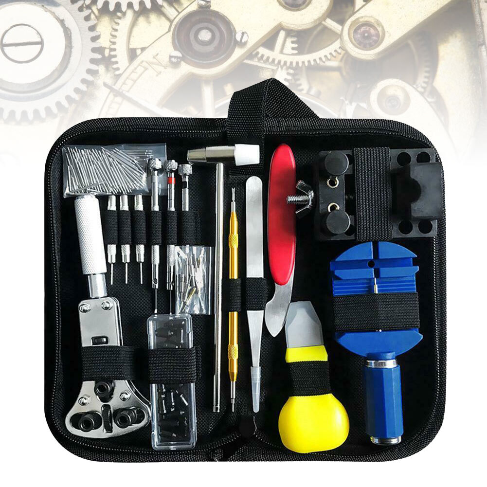 147 Pcs Watch Repair Kit Watchmaker Back Case Remover Opener Link Pin Spring Bar