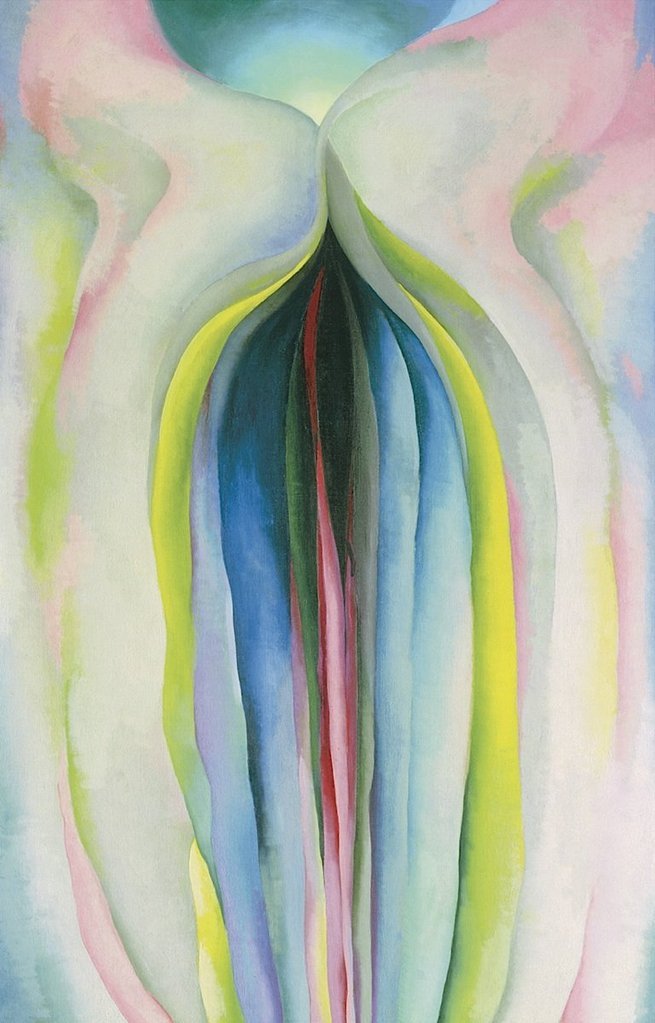 Gray Line with Black, Blue, and Yellow, 1923 by Georgia O'Keeffe Art Print 11x14