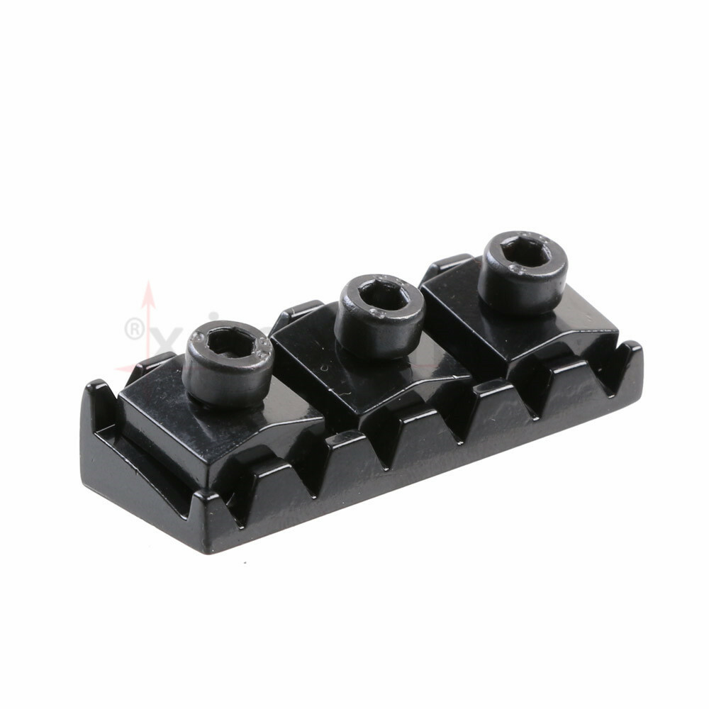 Electric Guitar String Locking Nut 43mm Metal for Double Lock System Black