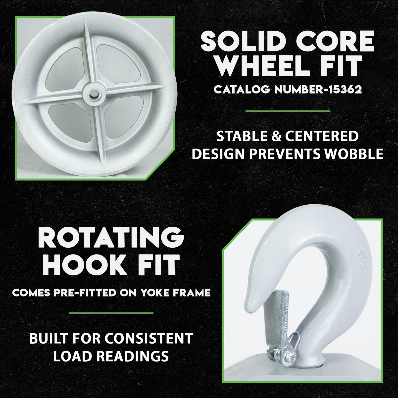 18" Hook Sheave 652 | 6500lb Capacity | Staten Tools | Hook, Wire, Rope | Works