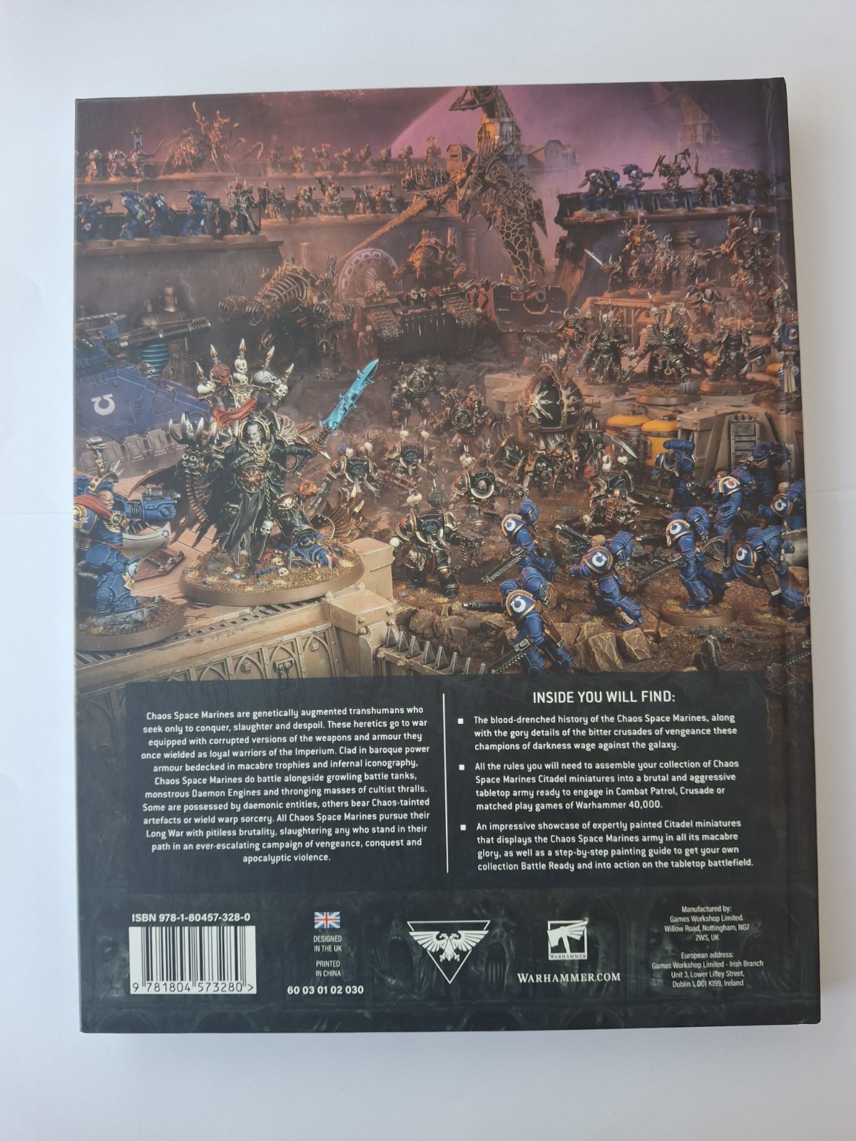Warhammer 40K, Chaos Space Marines 10th Edition Codex, Hardback Book Guide Rules