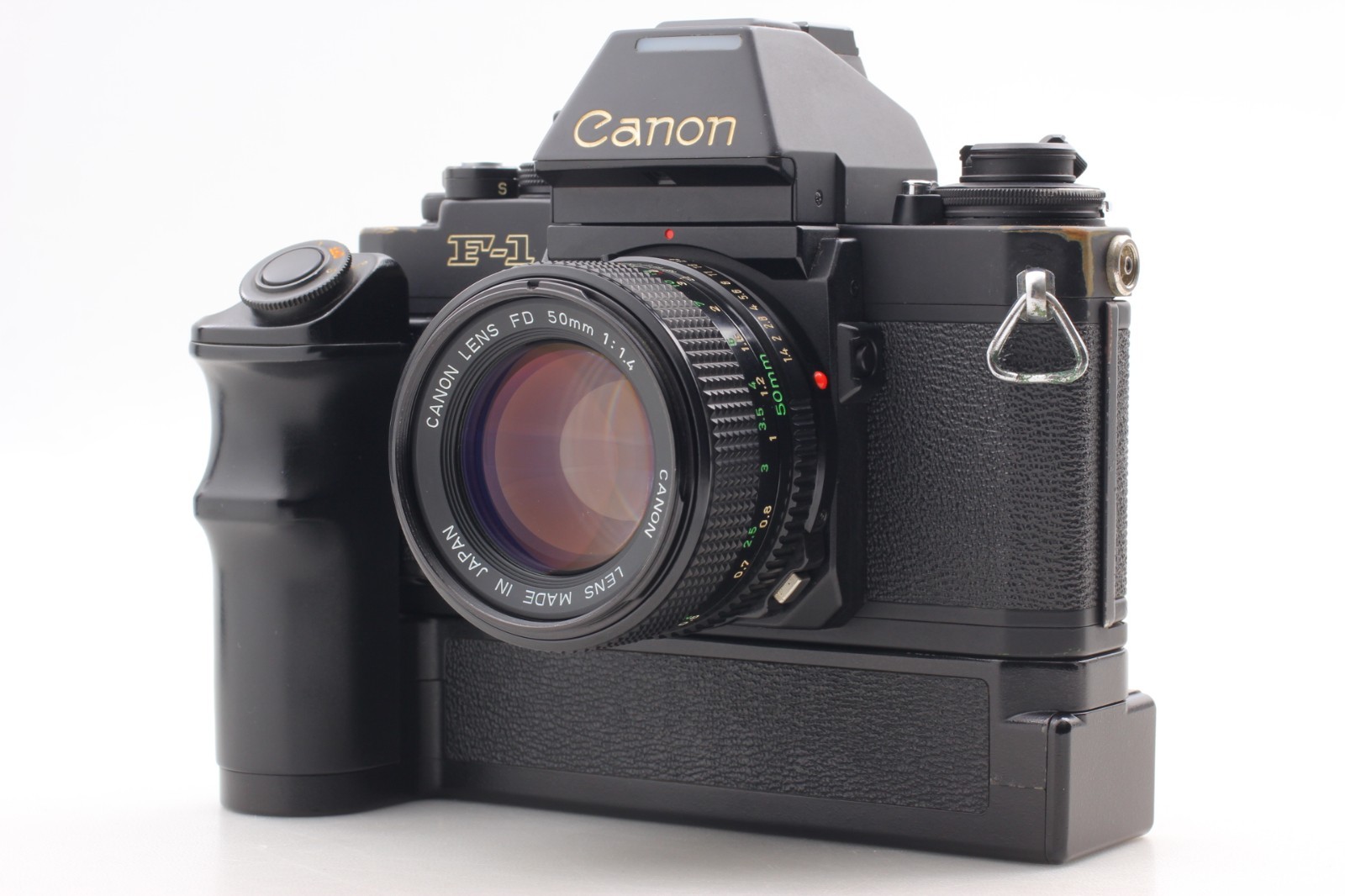 【N MINT】 Canon New F-1 AE finder SLR Camera FN Winder New FD NFD 50mm /f1.4 Lens