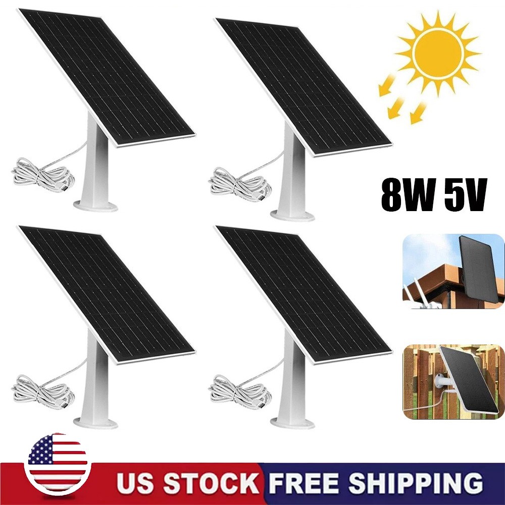 Solar Panel for Ring Spotlight Camera/Stick Up Cam Battery Charger 8W 5V Output