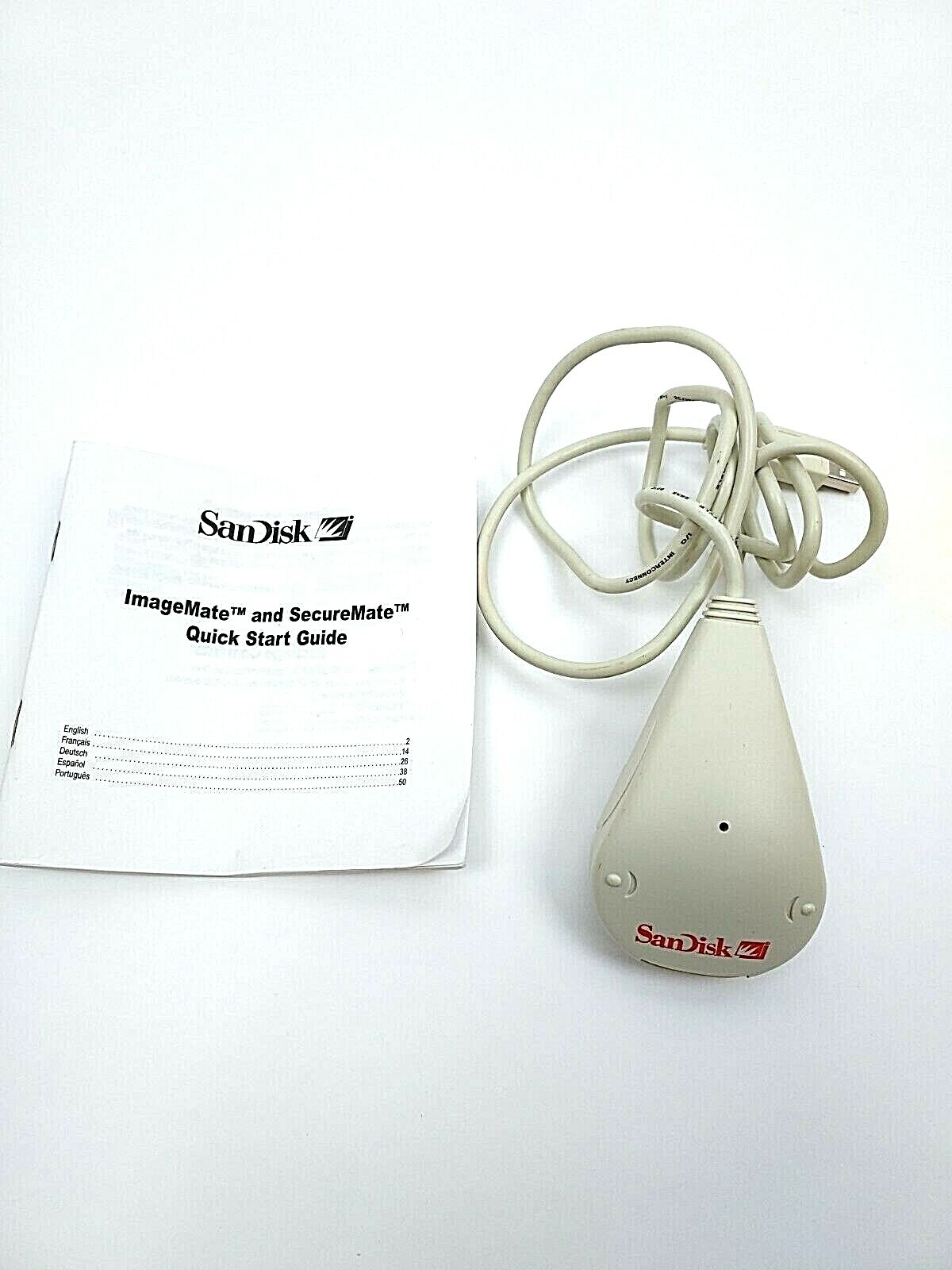 SanDisc Secure Image Mate SDDR-33 USB Flash Card Reader, Home or Office W/Manual