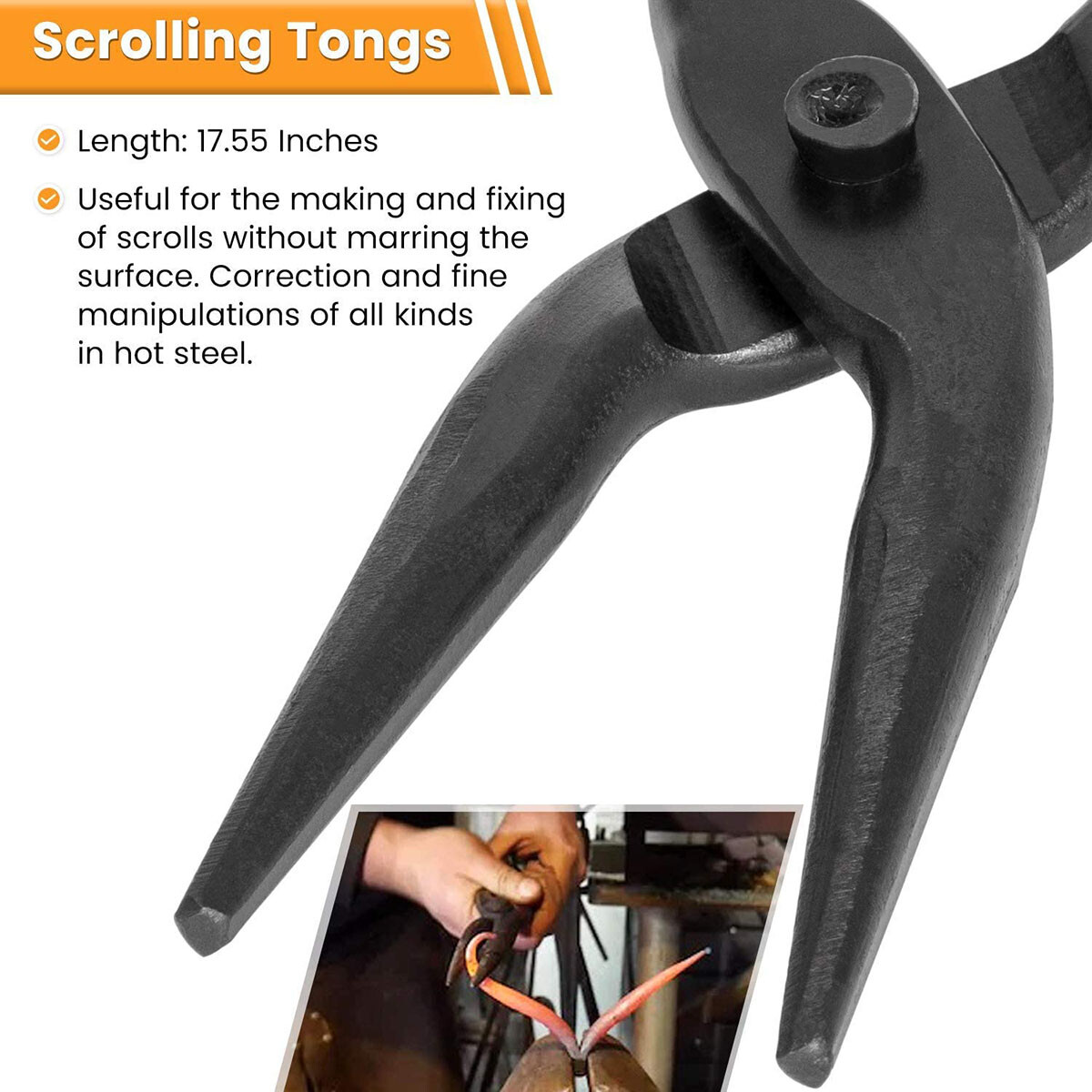 Beginner Blacksmith Bladesmith Forge Vise Tongs Tools Set Knife Making Tongs Set