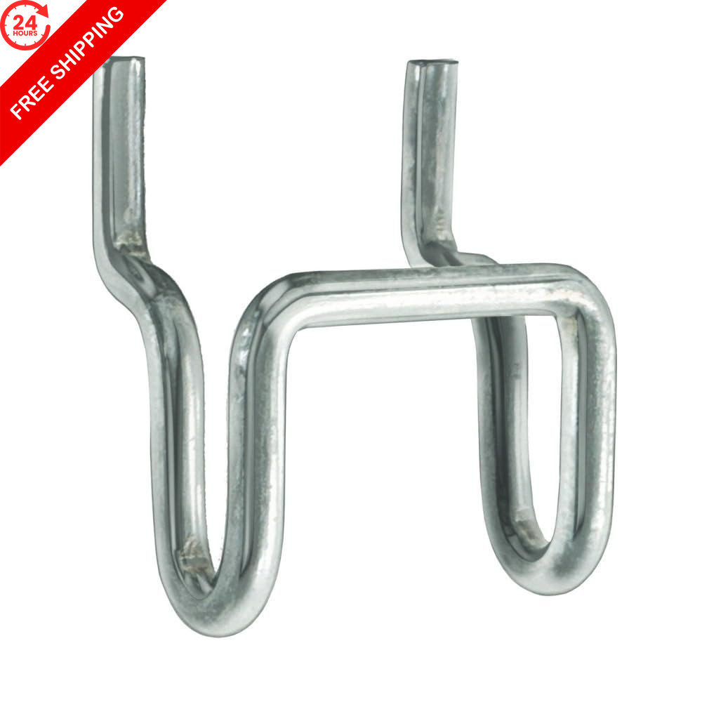 Azar 700020 Metal U-Hook for Pegboard/Slatwall, 20 Count 0.5"-3", Silver