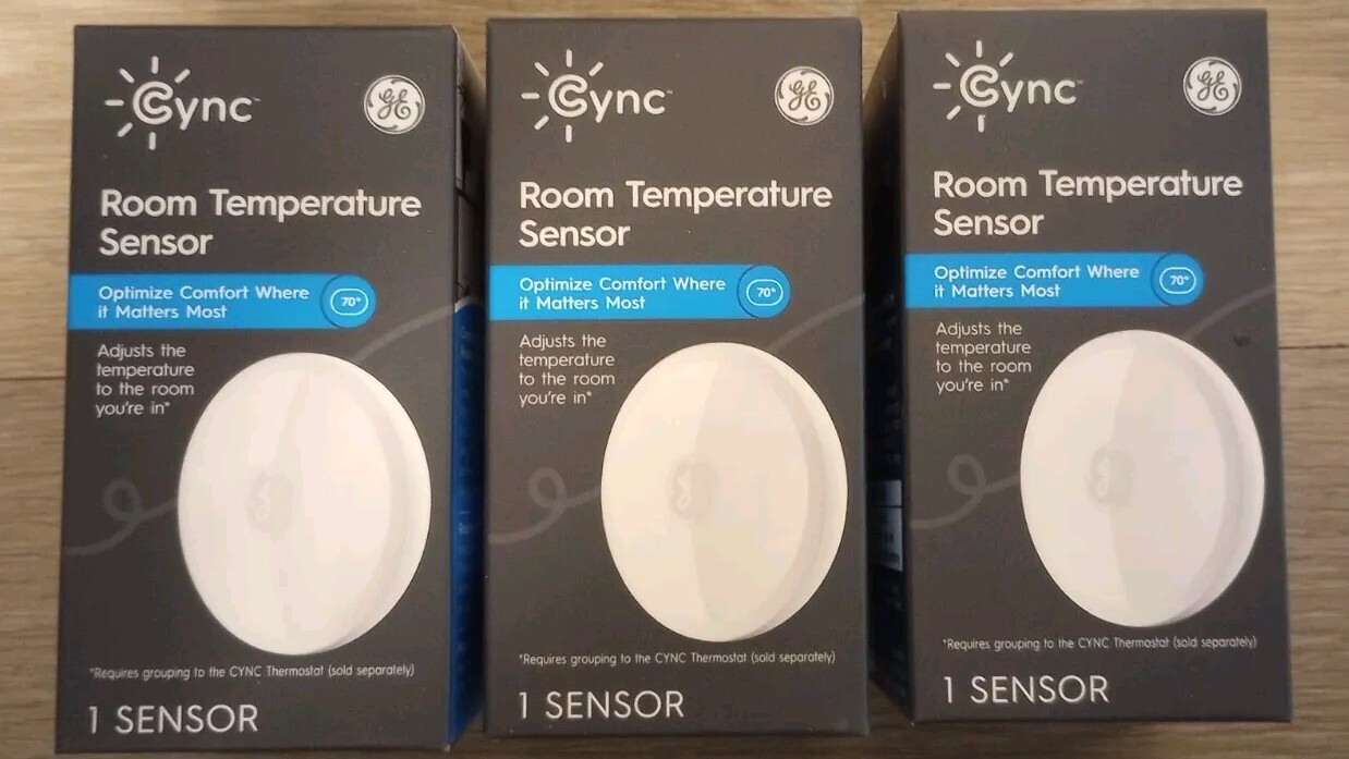 GE CYNC Smart Room Temperature Sensor, *(Set Of 3 )*- NEW