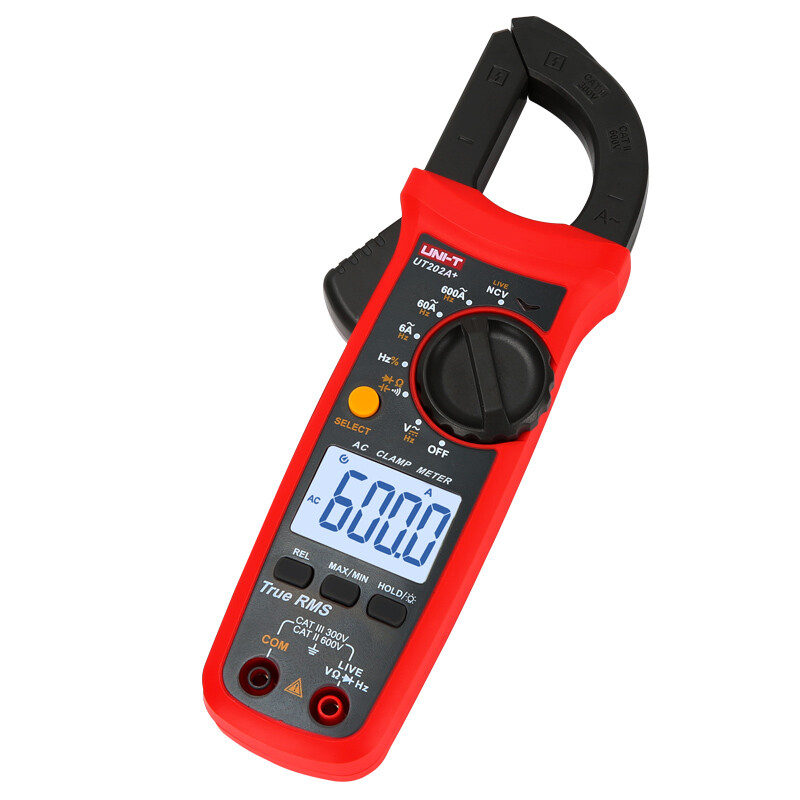 UNI-T UT202A+ Digital Clamp Meter TRMS AC DC NCV Multimeter OHM Cap Freq Tester