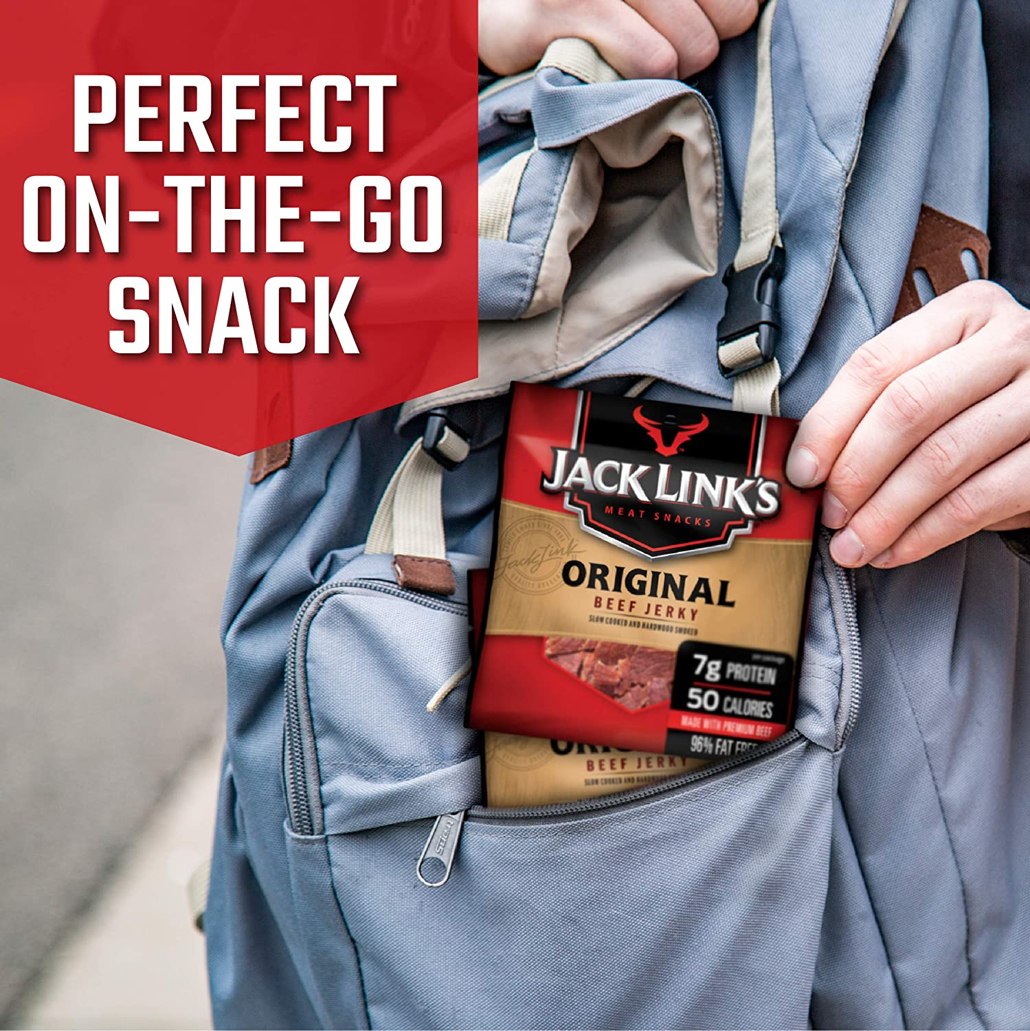 Jack Link'S Beef Jerky 5 Count Multipack, Original, 5, 0.625 Oz. Bags