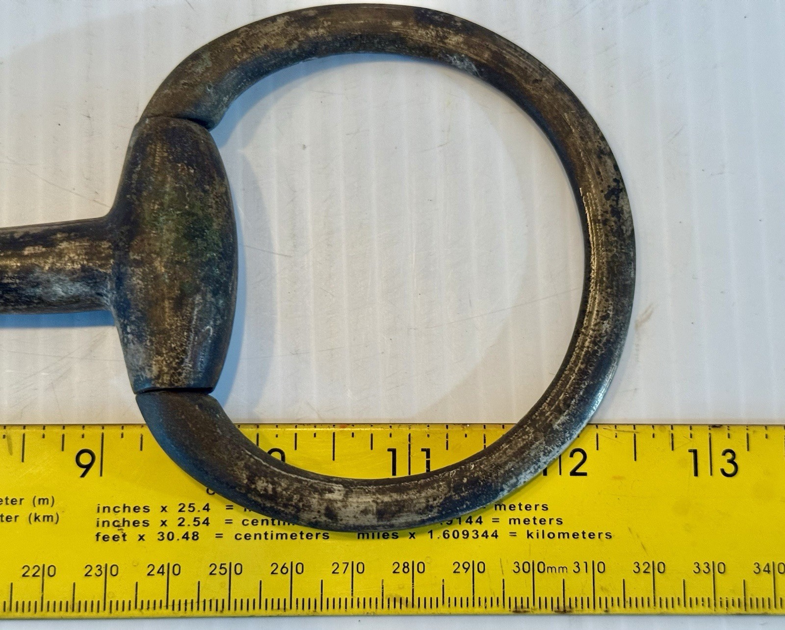Antique Brass Eggbutt Snaffle Horse Bit Large Ring Brass Bronze Tack
