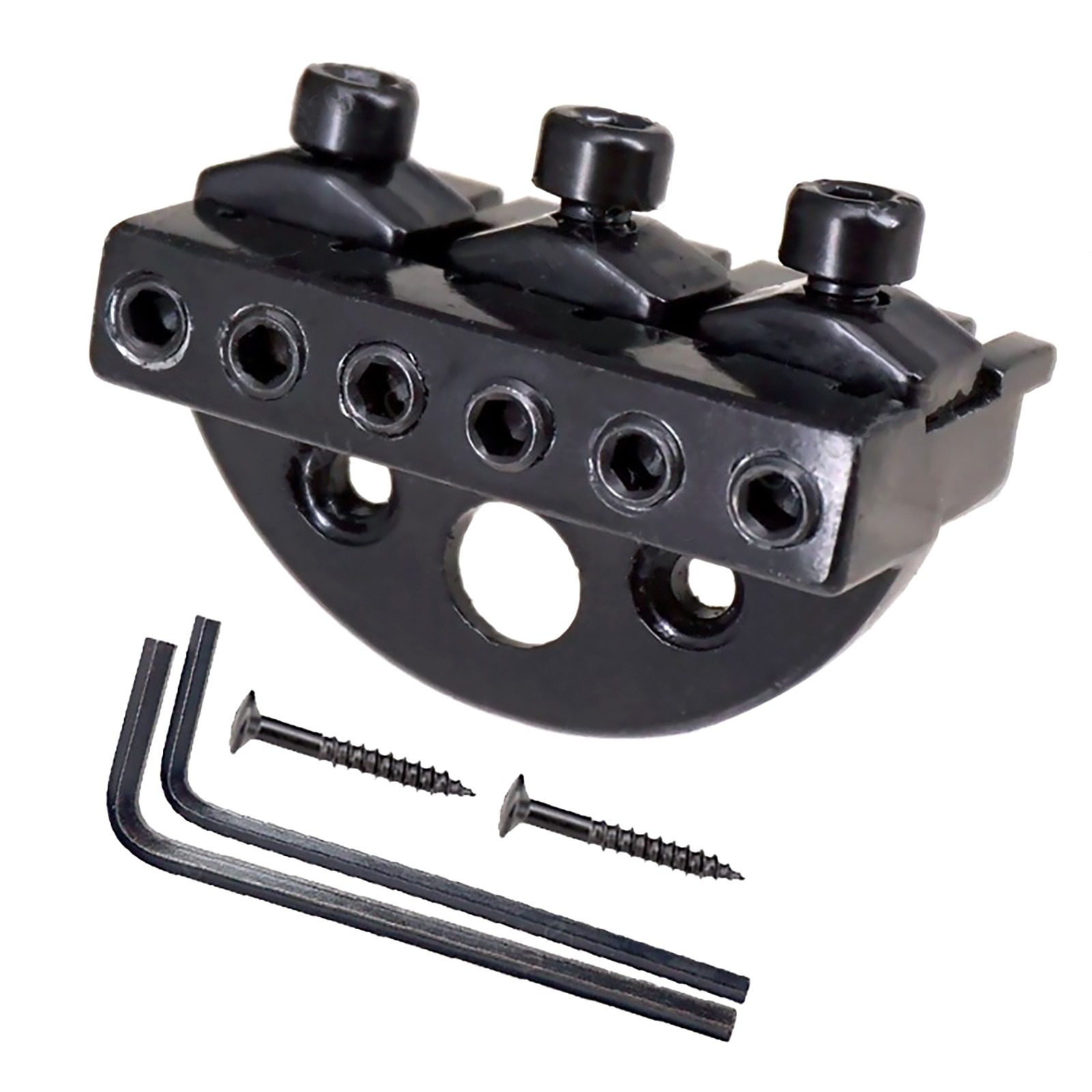 Headless 6-String Guitar Locking Nut Replacement Hardware Kit Zinc Alloy Black