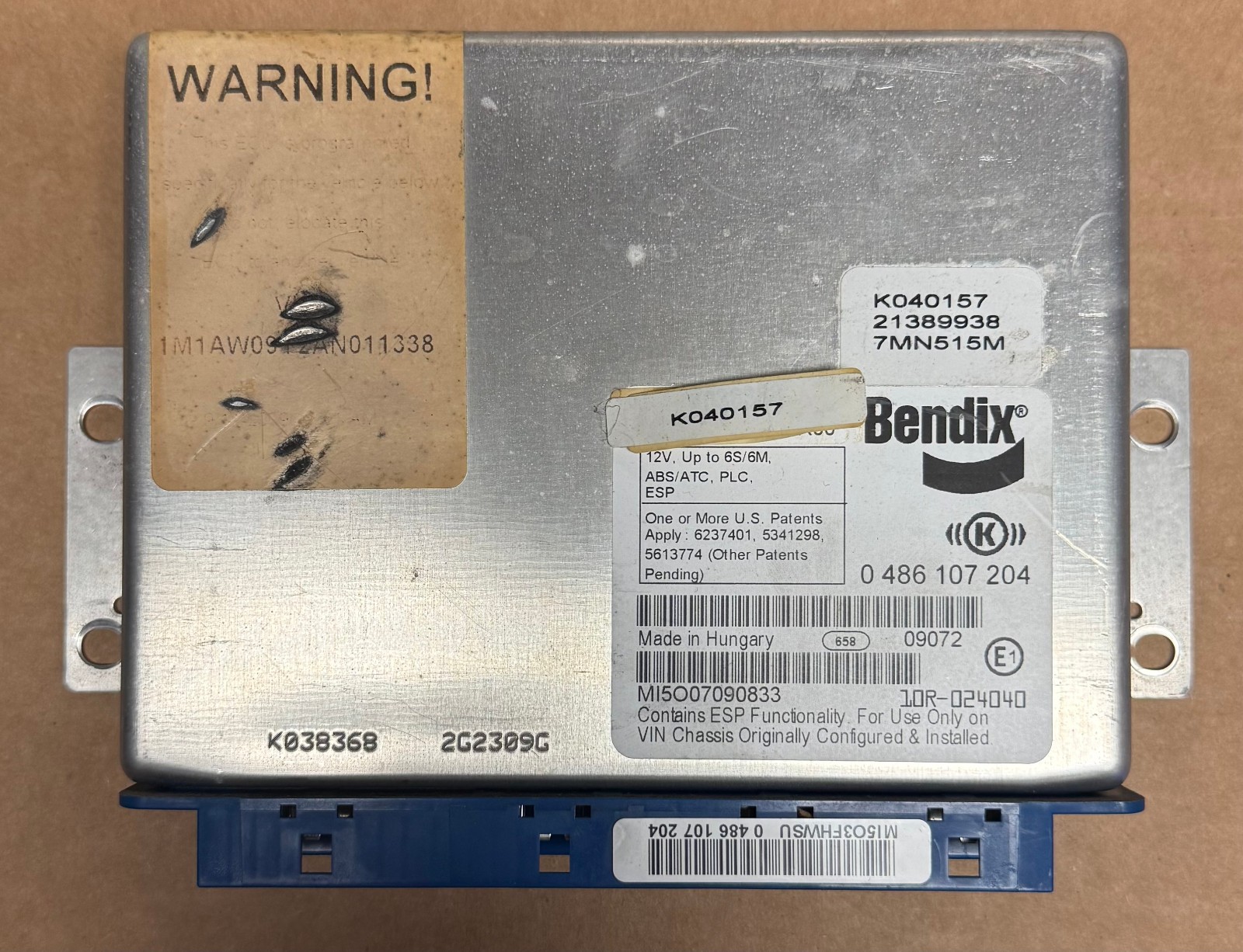 BENDIX EC60 ABS Brake Control Module K040157 0486107204