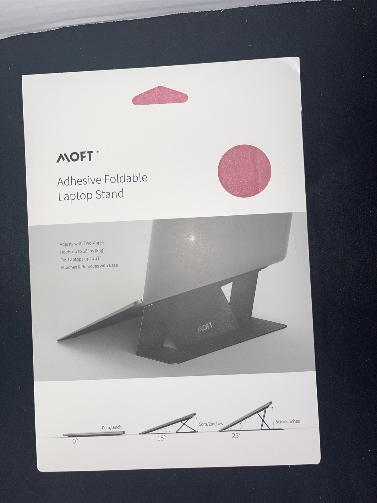 MOFT Lightweight Portable Laptop Adjustable Stand Pink MacBook Universal