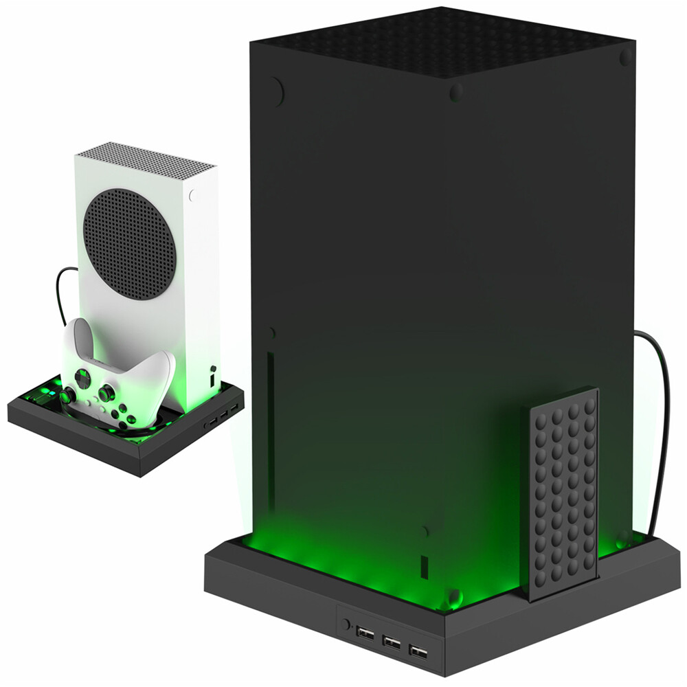For Xbox Series X/S Stand Charging Base RGB Light Controller Handle Charger