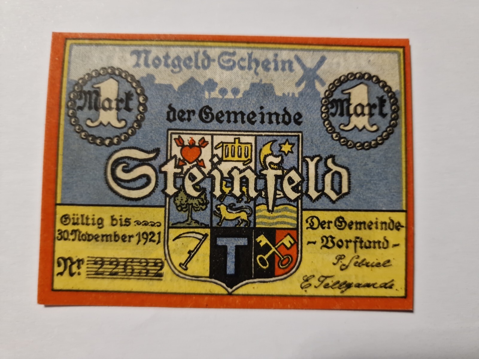 1 Mark 1921 Excellent Condition Old BANKNOTE Germany