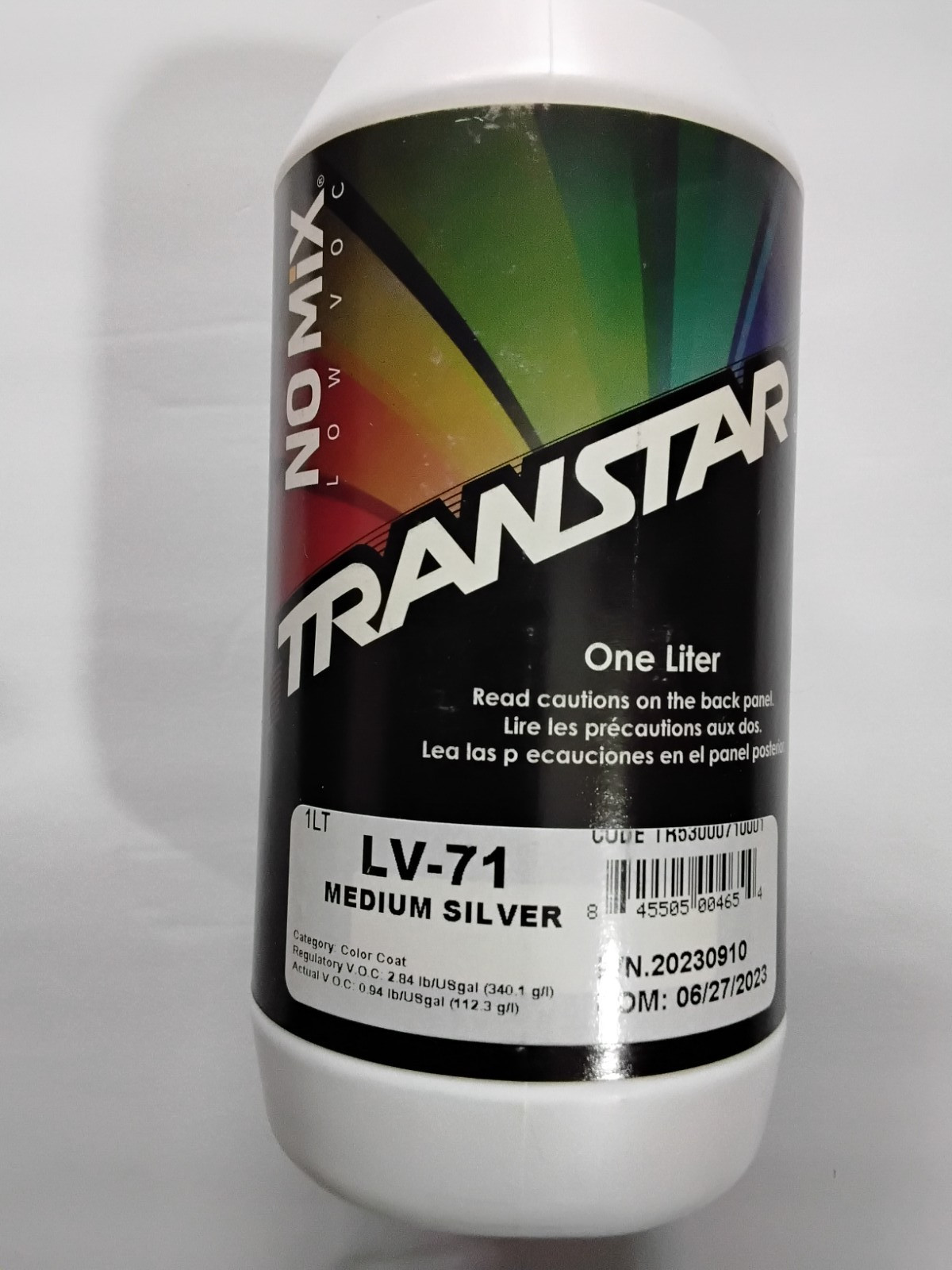 TRANSTAR NOMIX TONER LV71 MEDIUM SILVER 1 LITER NEW