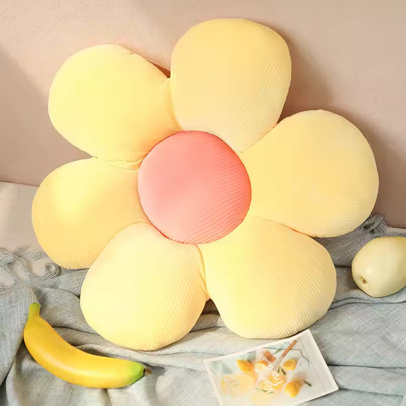 Sunflower Pillows Small Daisy Cushion Petals Flower 40cm Home Decor Yellow core