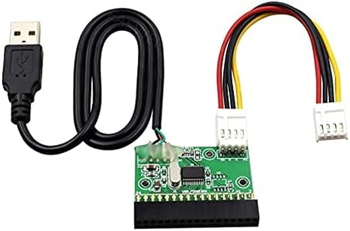 Easwel 1.44MB 3.5" Floppy Drive Connector 34P to USB Cable Adapter, 20Cm, Black,