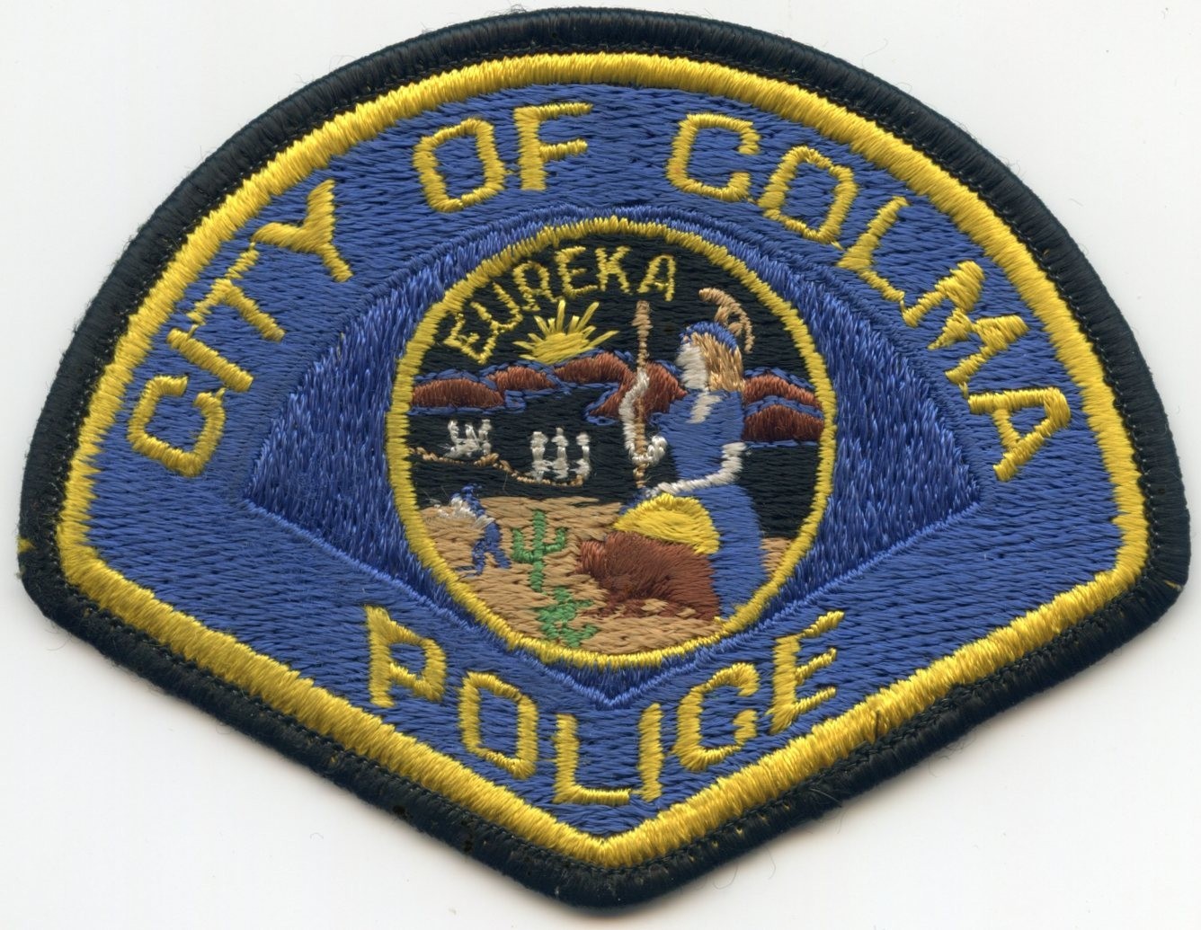 old vintage COLMA CALIFORNIA POLICE PATCH