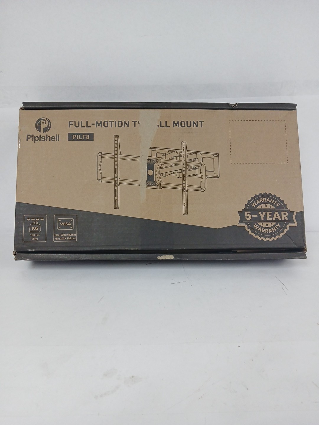 Full Motion TV Wall Mount PILF8 Maximum 100 Lbs TV Weight, Alloy Steel
