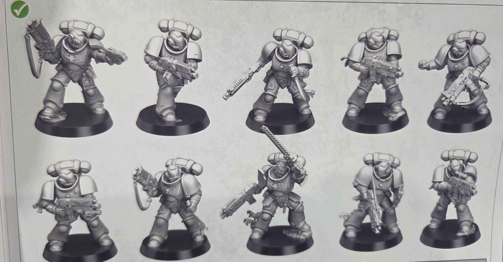 Space Marine- 10 Intercessors -Warhammer 40,000 Armageddon NOS
