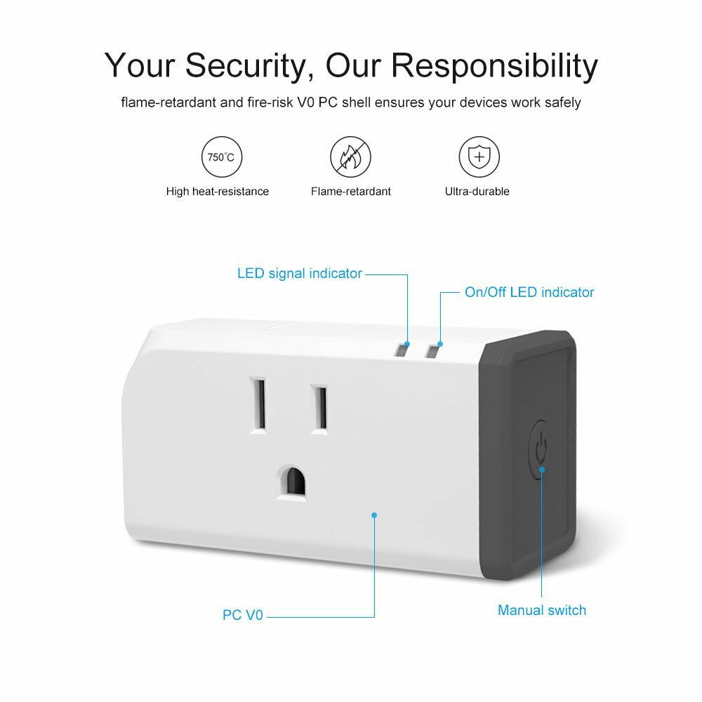 2Pack SONOFF Zigbee Smart Socket Plug APP Voice Remote Control Switches S31 Lite