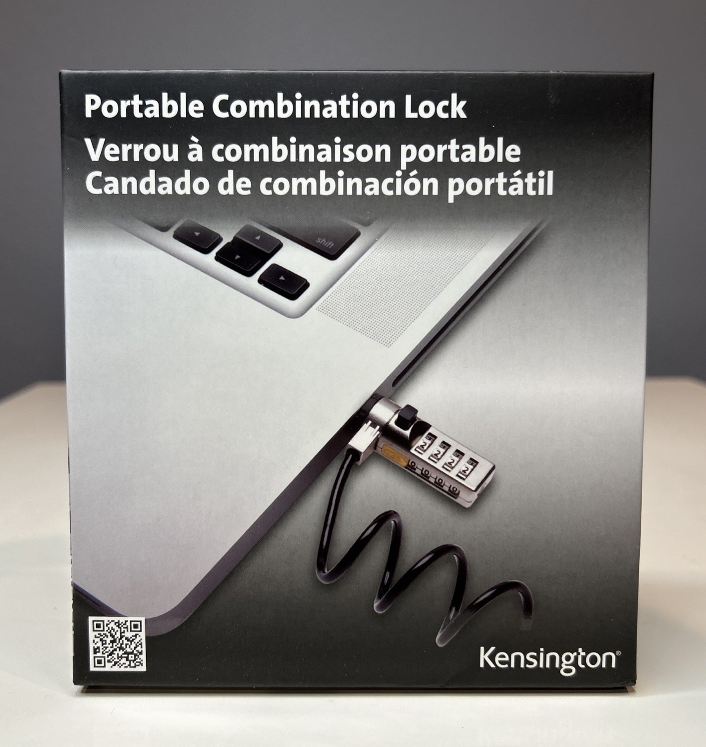 Kensington Portable Combination Cable Lock for Laptops & Other Devices K64670AM
