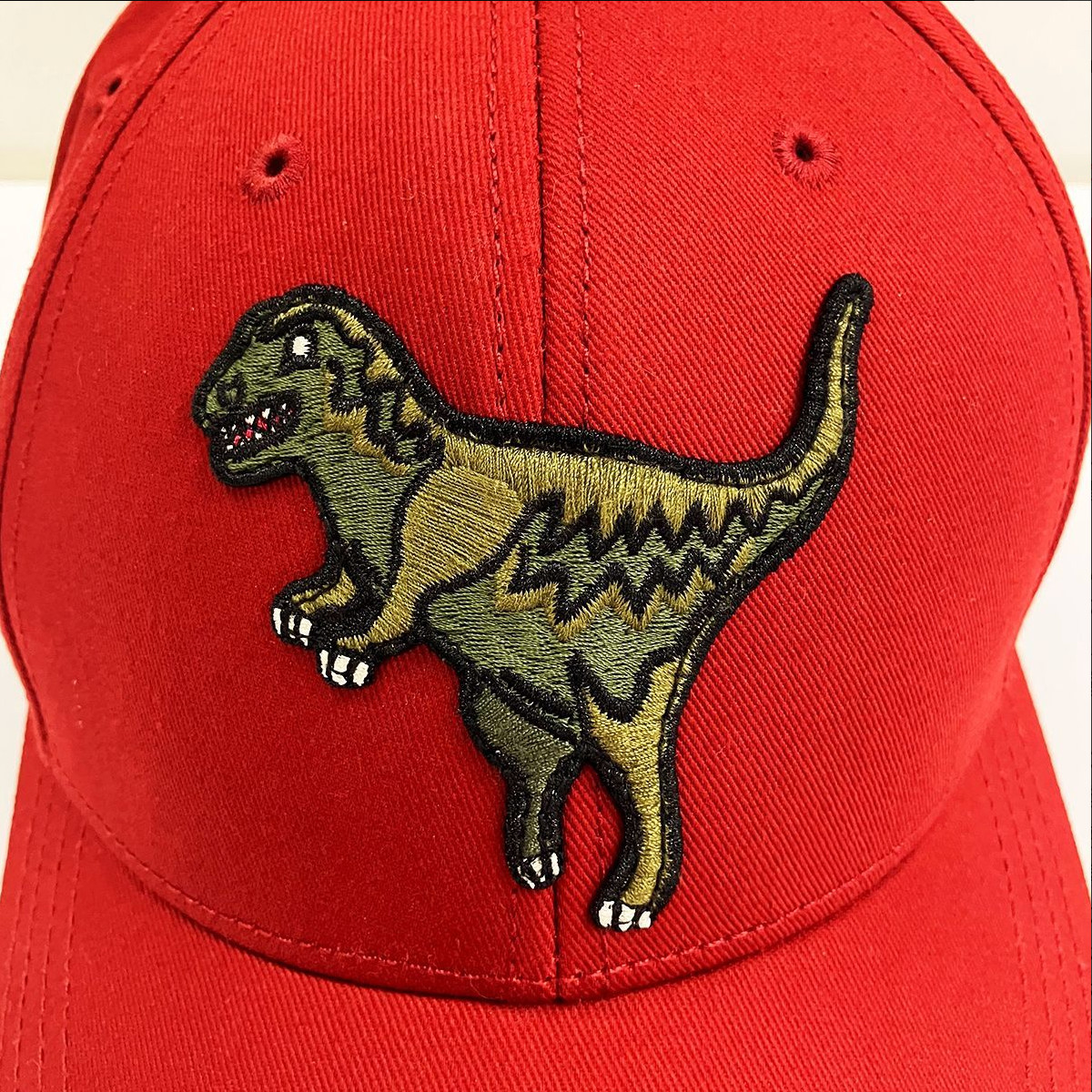 COACH Rexy Dinosaur Red Cap Hat w/ Rexy Charm Cotton Leather Trim Unisex Japan