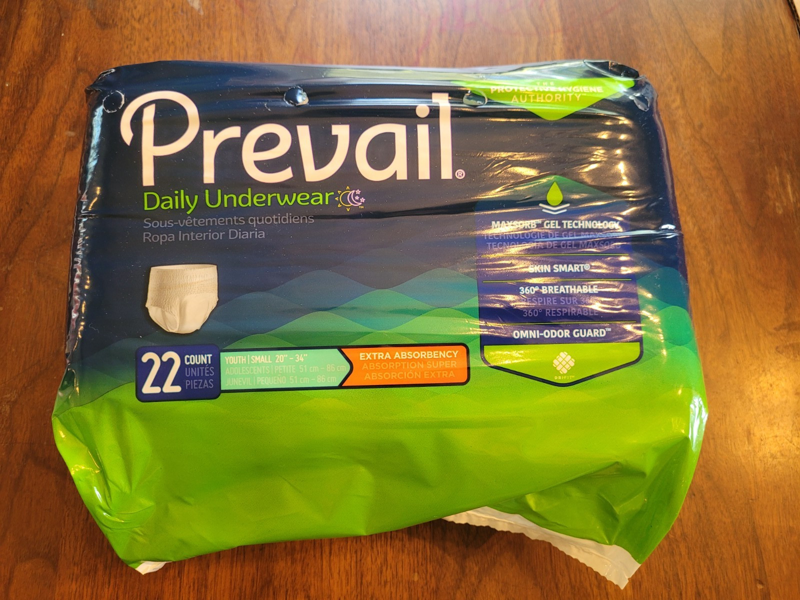 Prevail PV-511 Small Disposable Underwear, 22 Count - BRAND NEW!