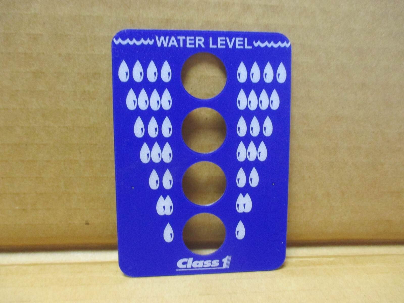 106280 CLASS 1 BLUE WATER LEVEL 2-1/2" X 3-1/2" TAG FIRE TRUCK PARTS