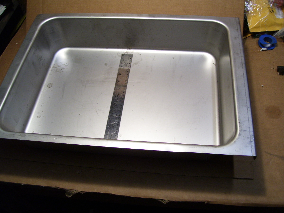 NEW LARGE SS STAINLESS STEEL TRAY PAN TUB BOWL19 X 14 X 4" 4.6 GAL CAPACITY 0042