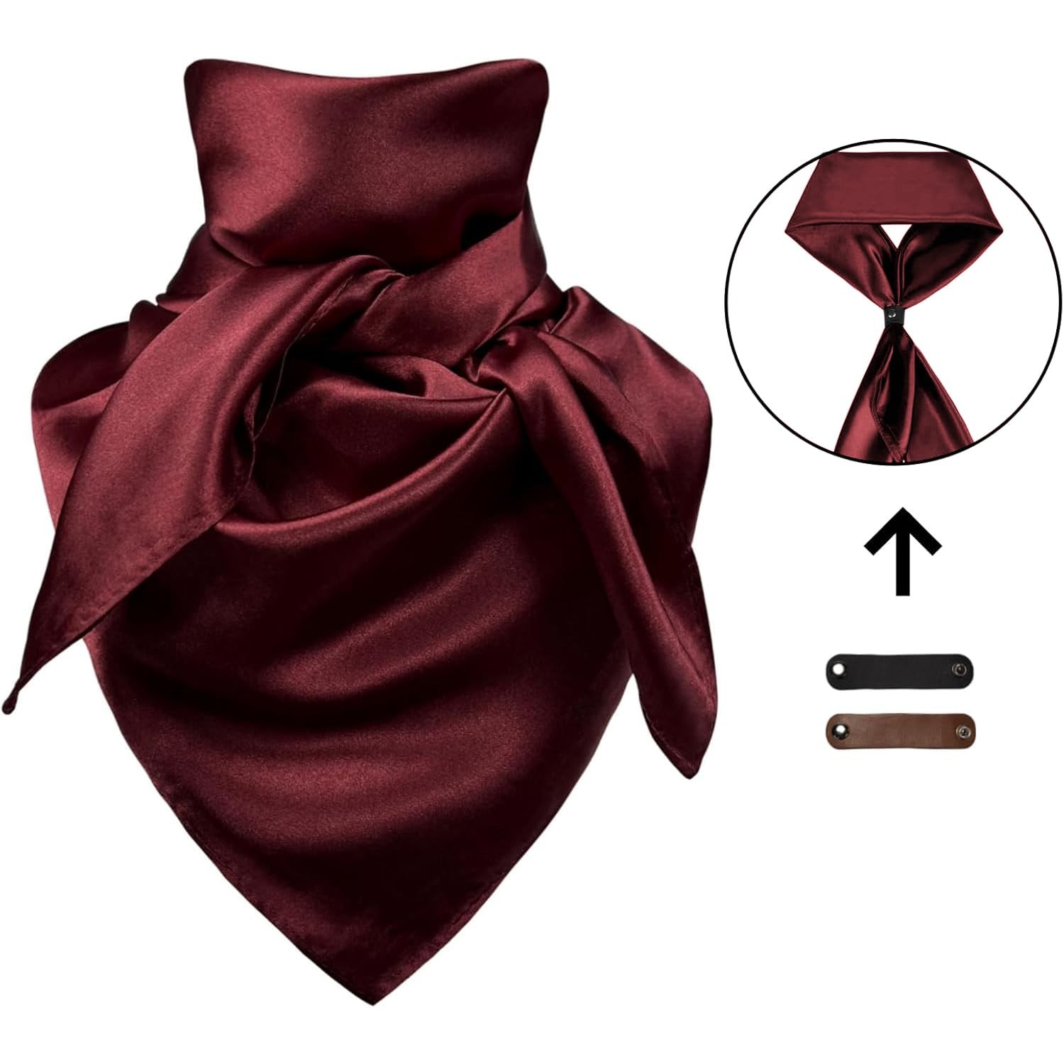 forebile Mens Womens Wild Rag, Western Bandana Cowboy Scarves,Silk Feel Ranch...