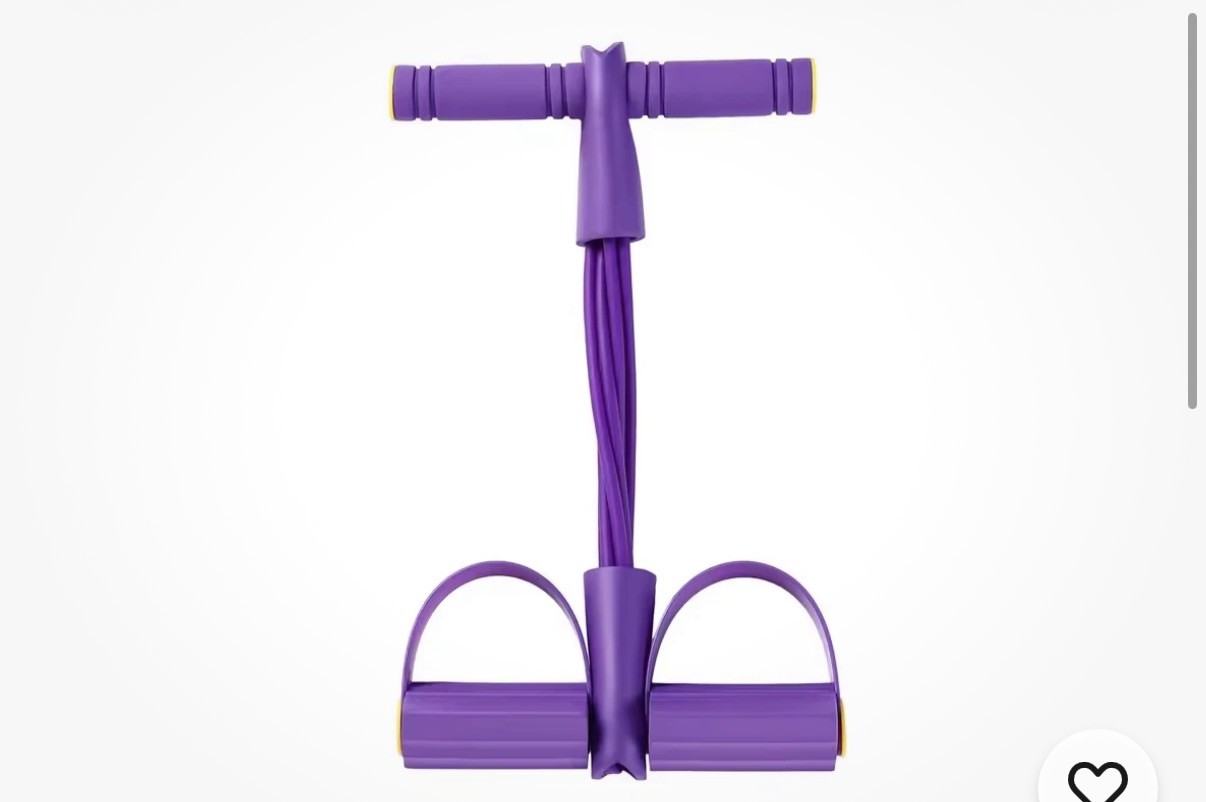 Resistance Bands 6 Tube Fitness Yoga Foot Pedal Exerciser Pull Strap With Handle