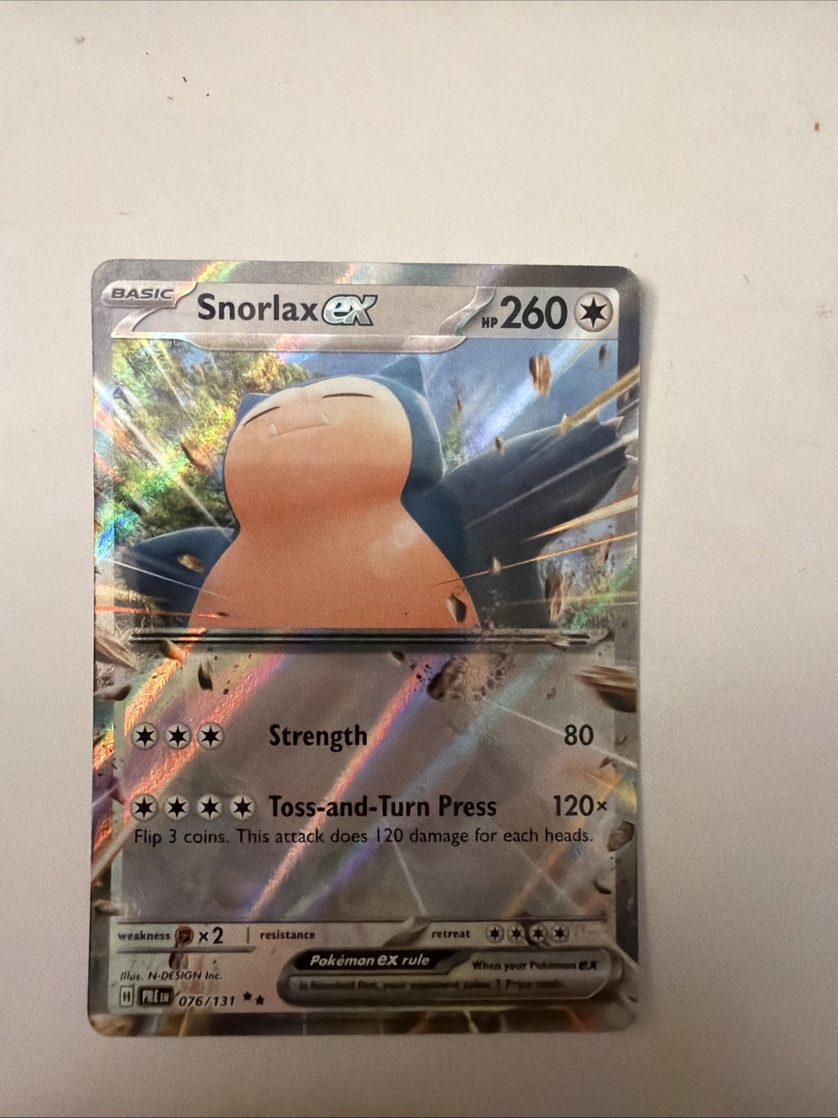 Snorlax ex 076/131 Sv: Prismatic Evolutions Holo