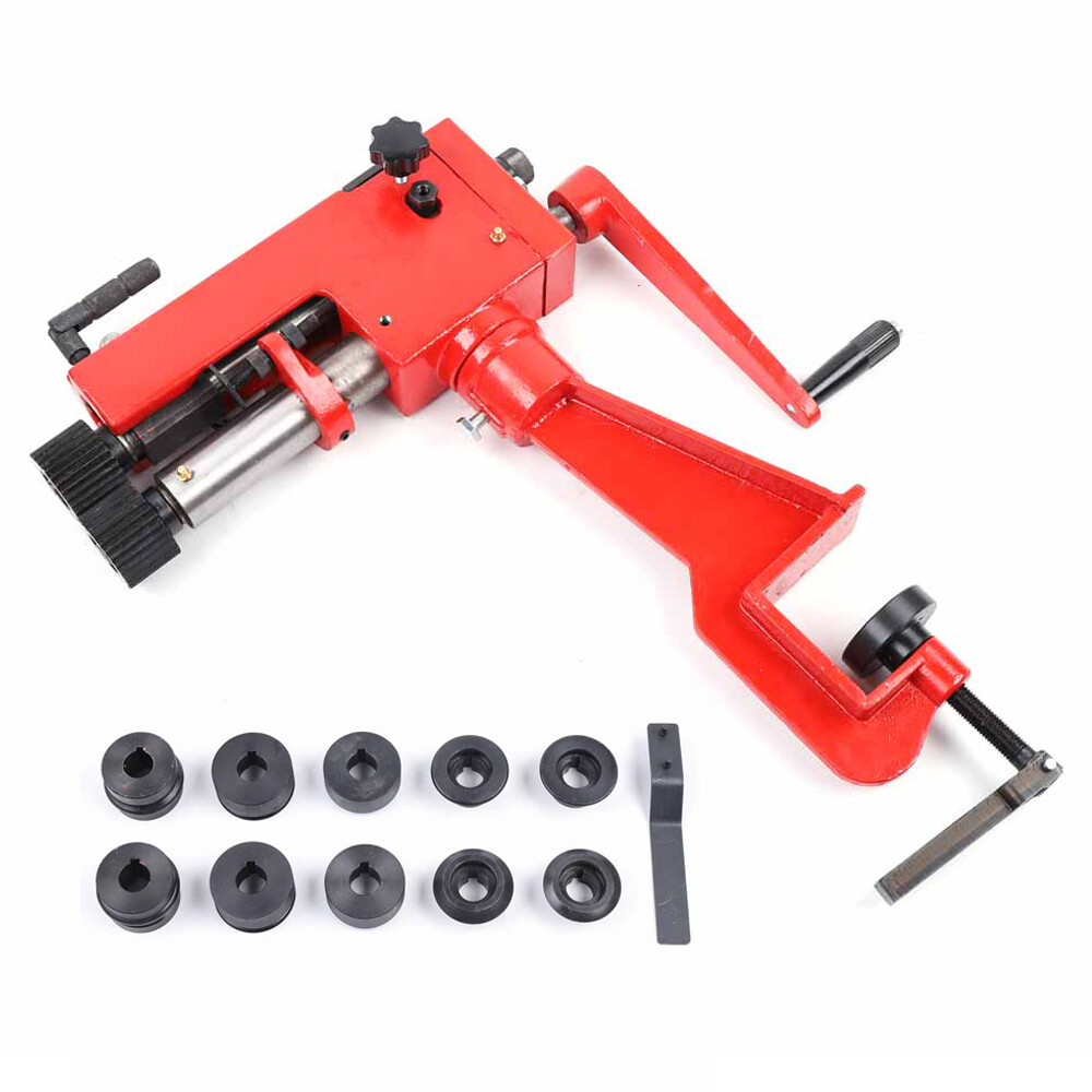 7" Burring Edging Tool Bead Roller Former Sheet Metal Steel Bender & 6 Die Sets