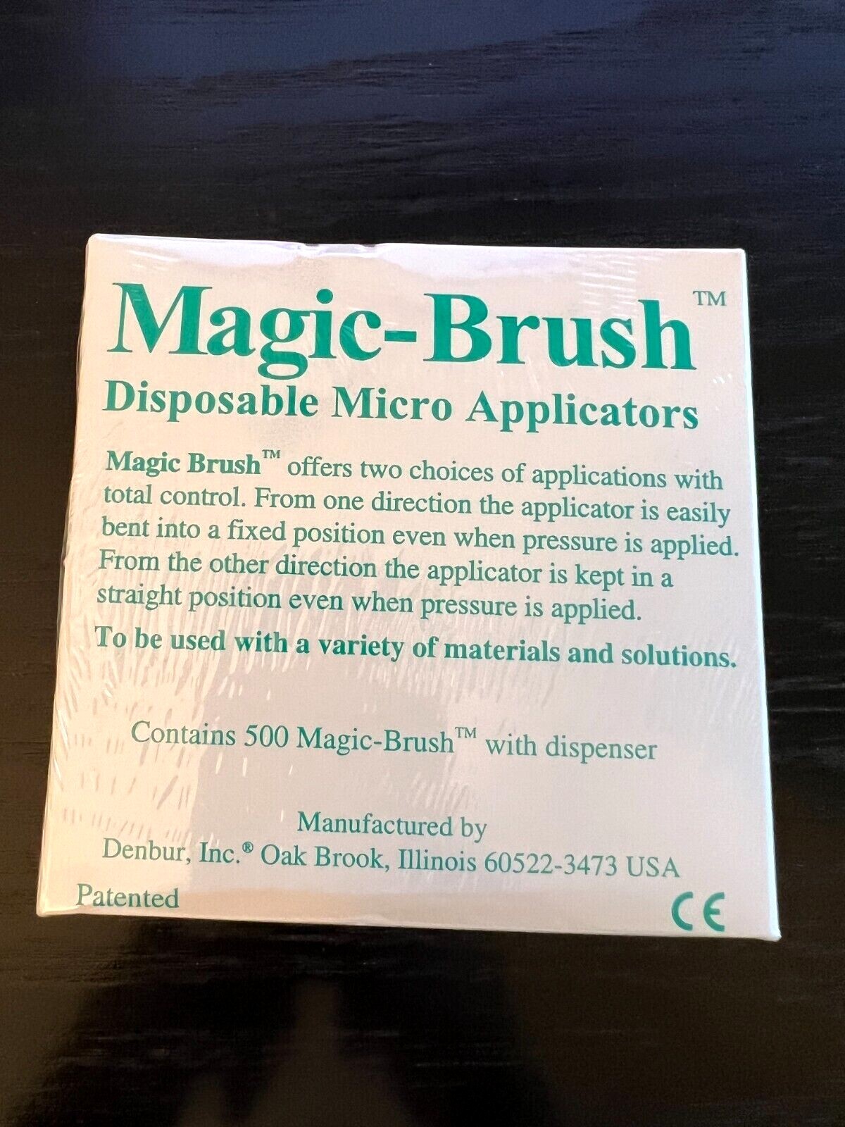 Magic-Brush Double Bending Micro Applicators Teal, Medium, 500/Pkg - Denbur