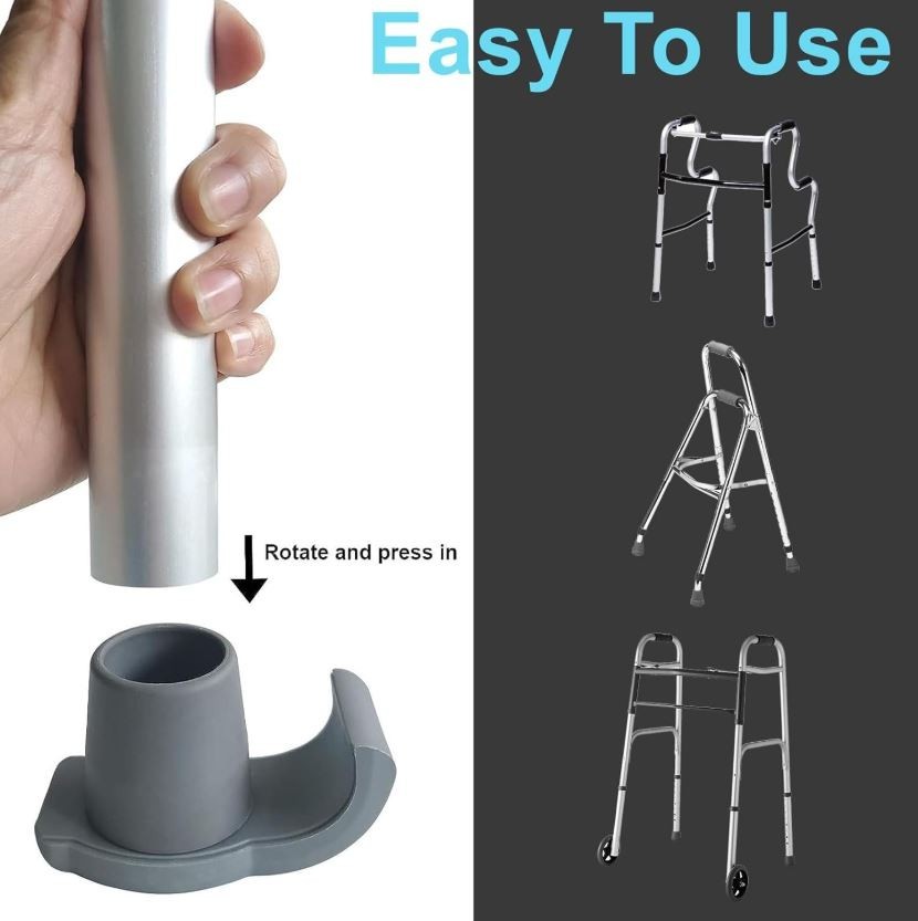 4 Pack Walker Skis Glides for Folding Walkers, Essentials Universal Walker