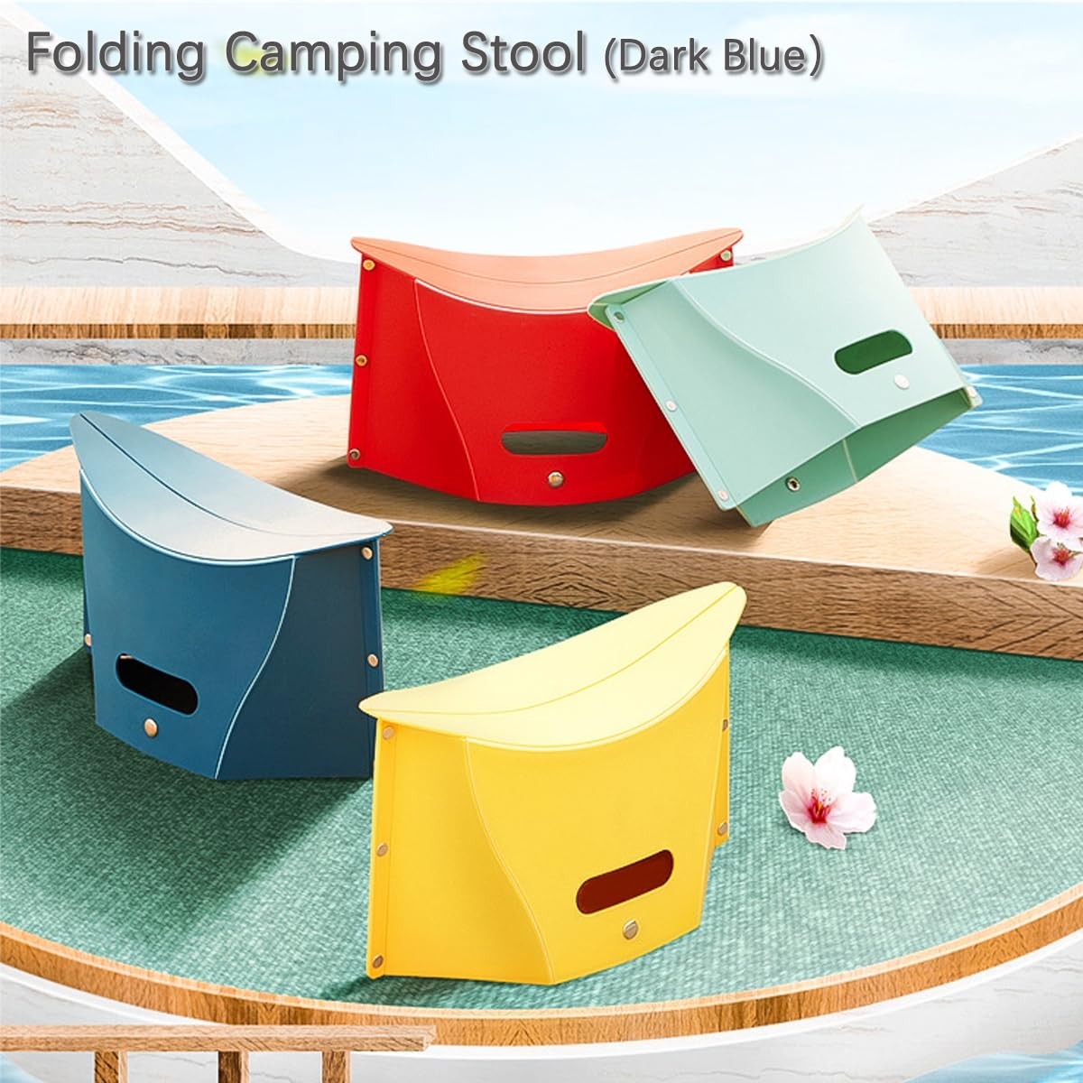 Mini Portable Folding Stool, Foldable Camping Hiking Stool, 2 in 1 Lightweigh...