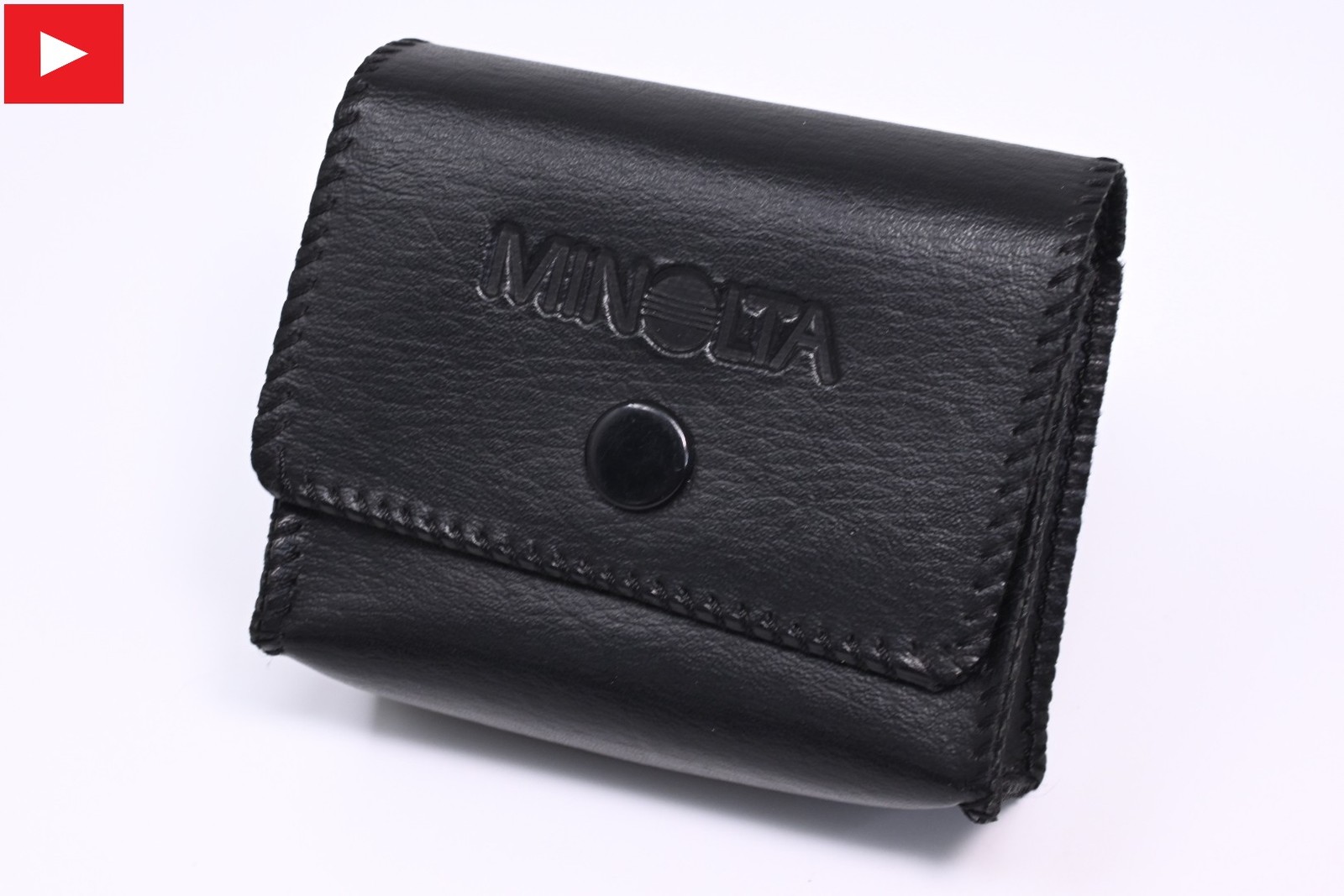 【Almost MINT】 Minolta Leather Case for Auto CLE Flash from JAPAN