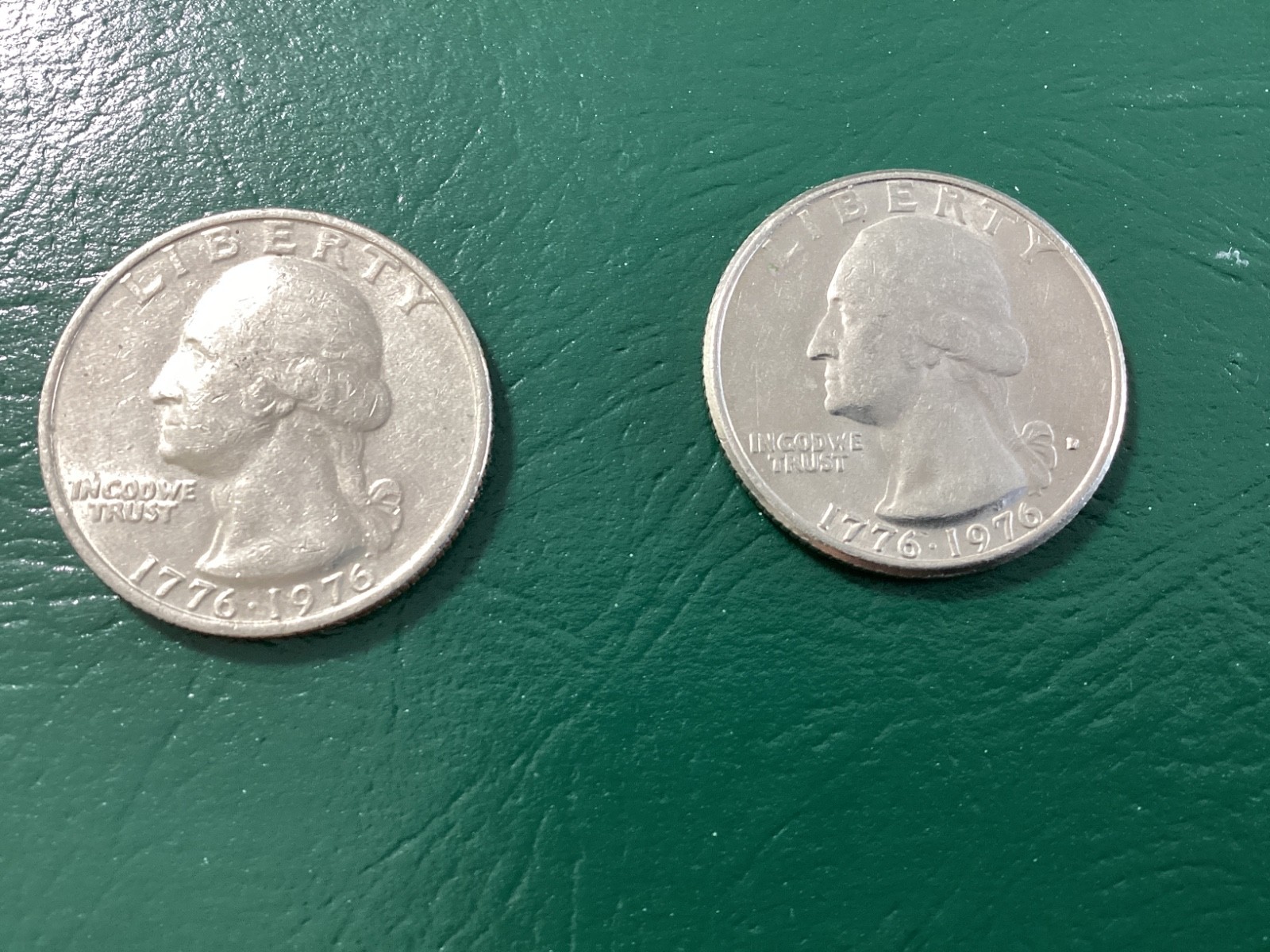1976 P and D United States Bicentennial Washington Quarters - Circulated