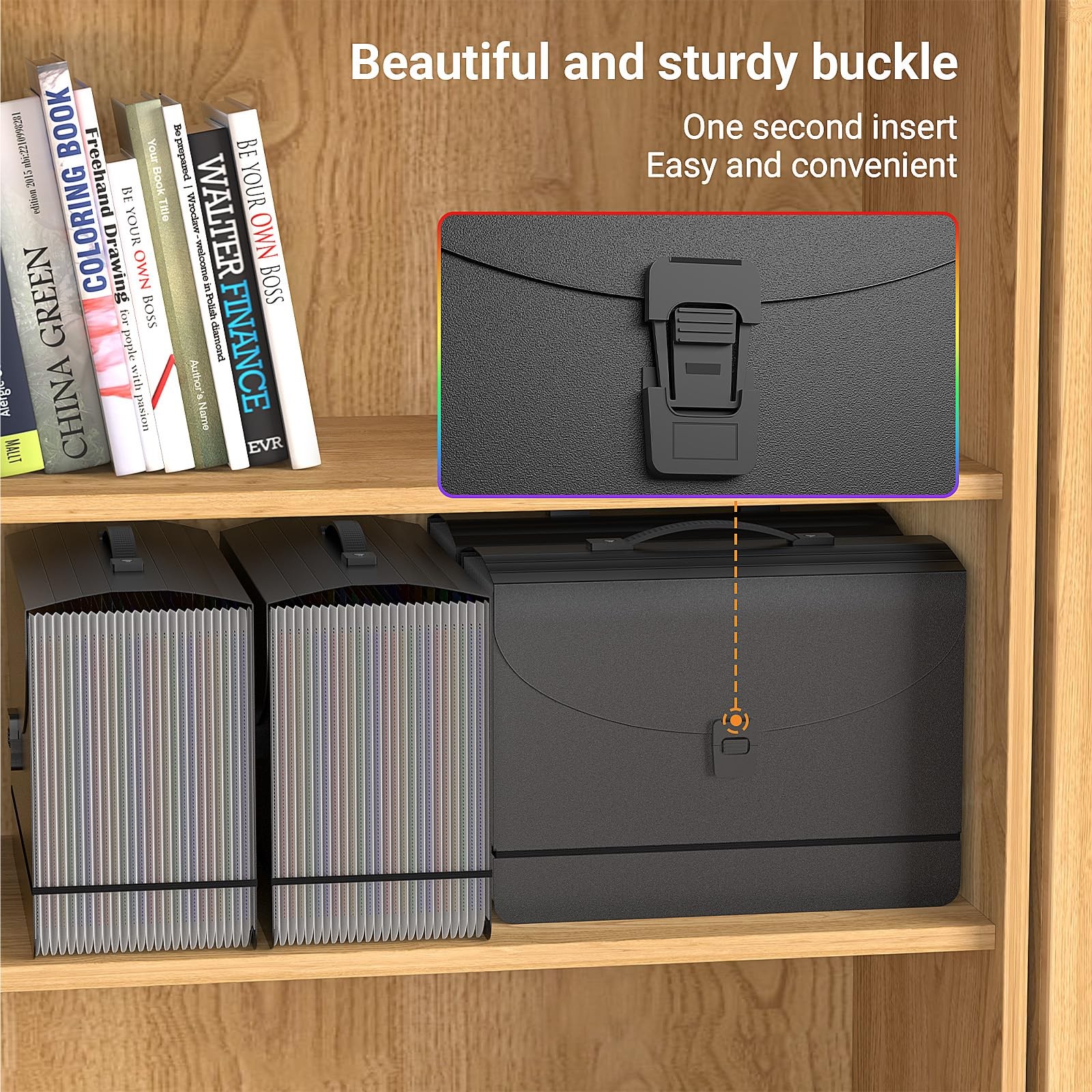 25 Pockets Expanding File Folders,Accordion 25-Pockets, Matte