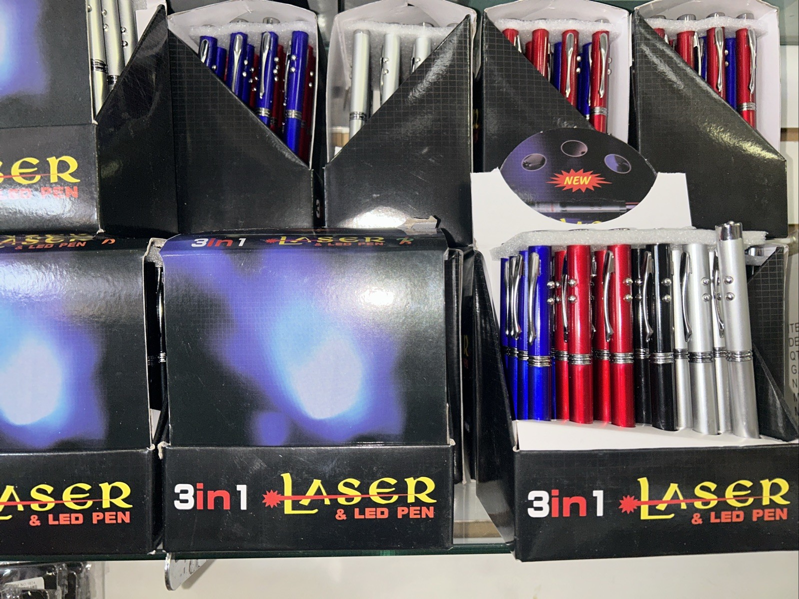 36pcs Laser Pointer Ballpoint Pens Red Point Visible Beam Lazer Flashlight