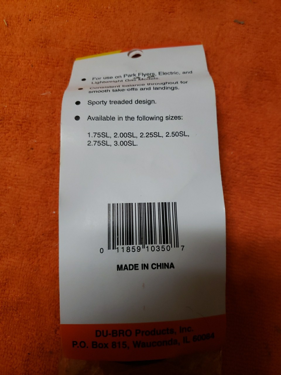 Du-Bro - 2.75" Super Lite Wheels - New - Part 275SL