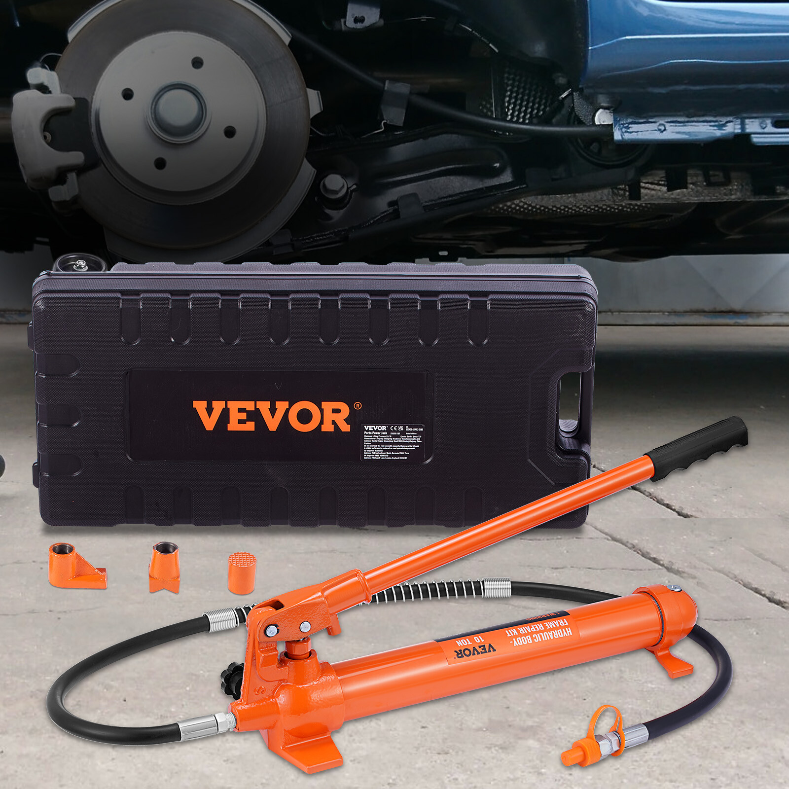 VEVOR 10 Ton Hydraulic Jack Air Pump Lift Ram Body Frame Porta Power Repair Kits