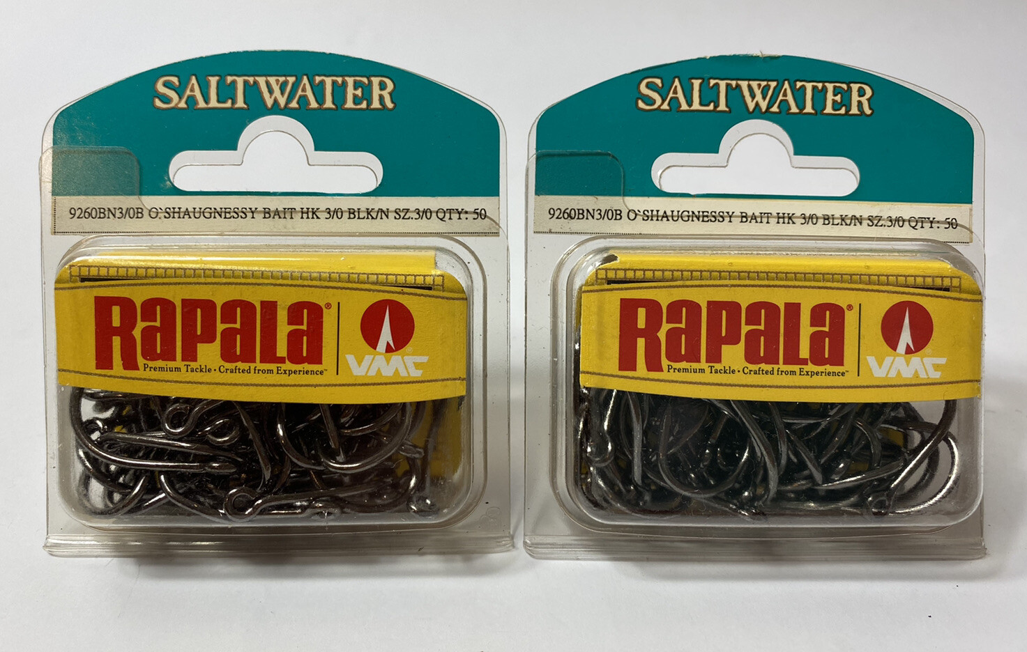 2pk Rapala Saltwater O’Shaugnessy Black Nickel Sz 3/0 50ea #9260BN3/0B