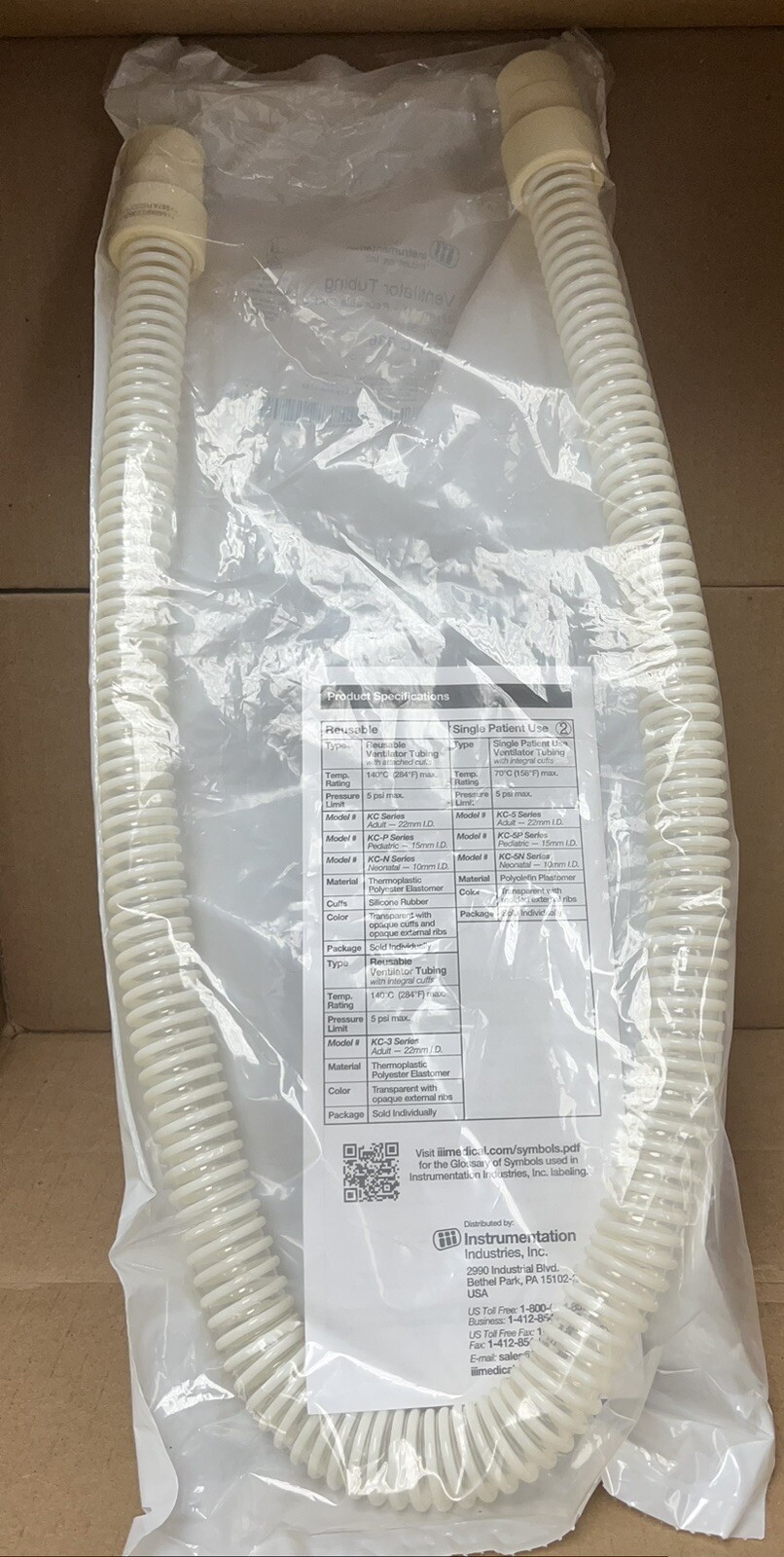 Patient Tube Adult Reusable Bag Arm Circuit for GE Hytrel Anesthesia 8004515 36"