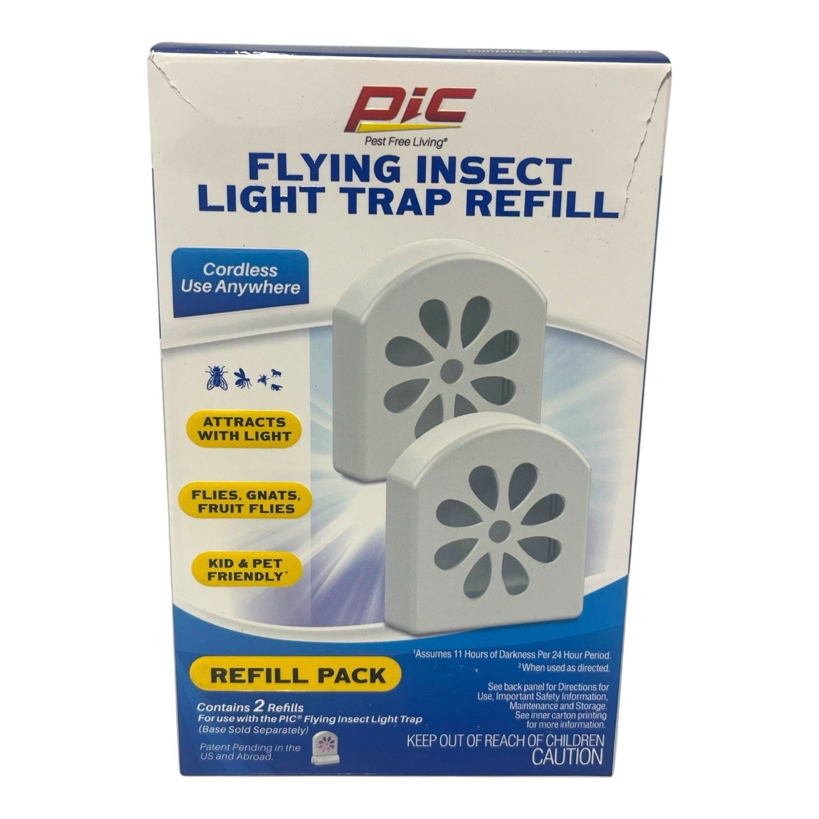 Pic Flying Insect Light Trap Refill Pack Fruit Fly Gnat Pet Friendly Open Box
