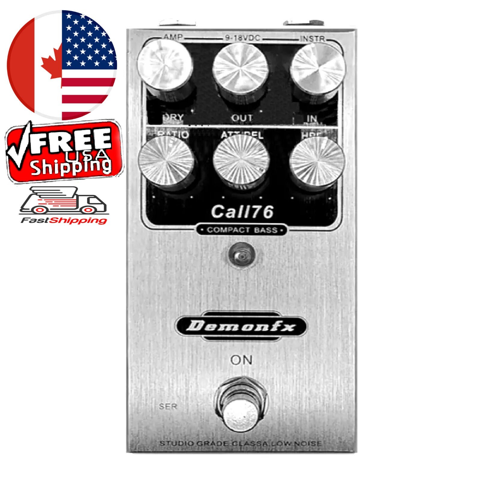 Demonfx CALL76 Compact Bass Guitar Compressor Effect Pedal  Best Seller CA